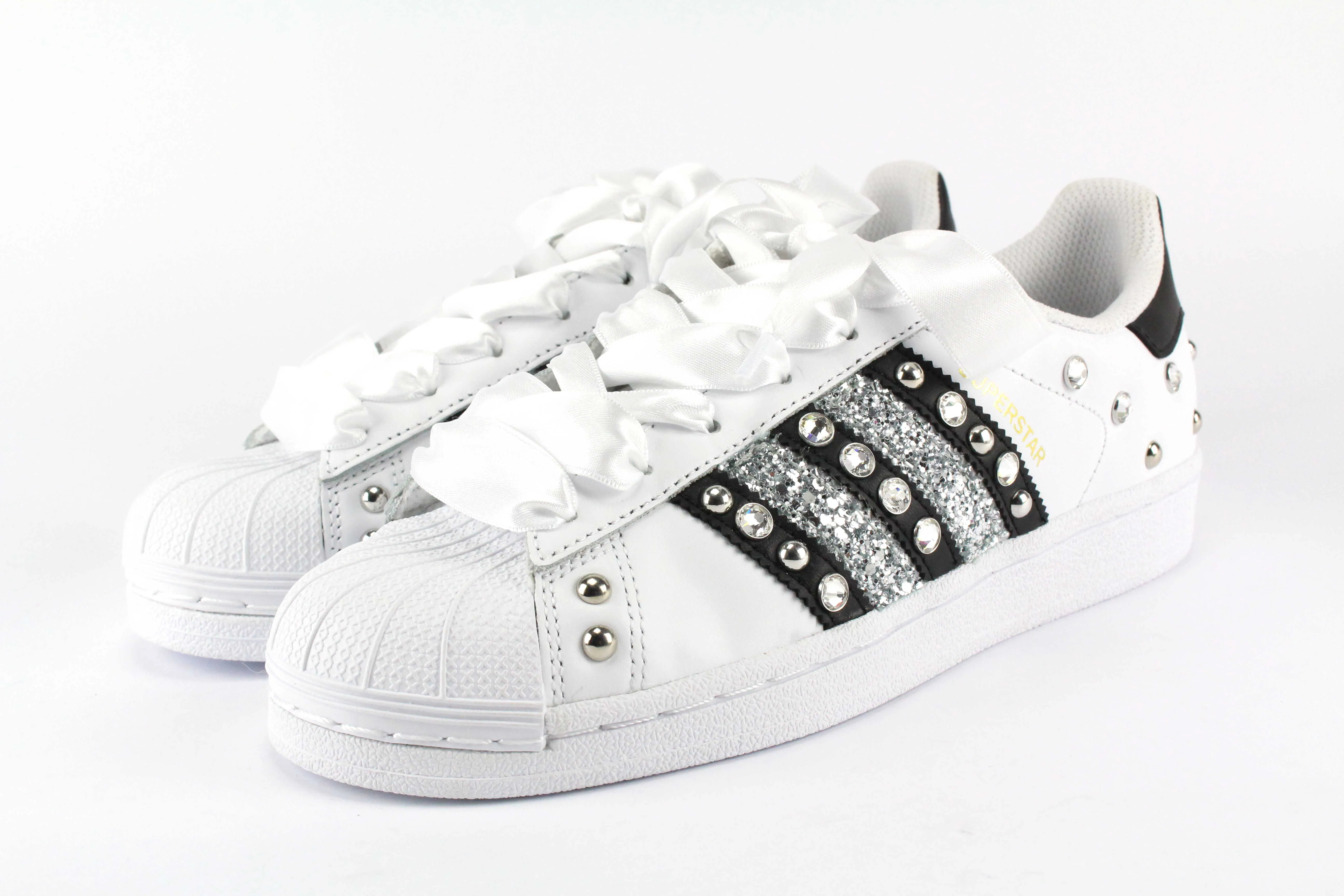 Lightweight Profile Adidas Superstar  Strass Glitter & Lacci Raso