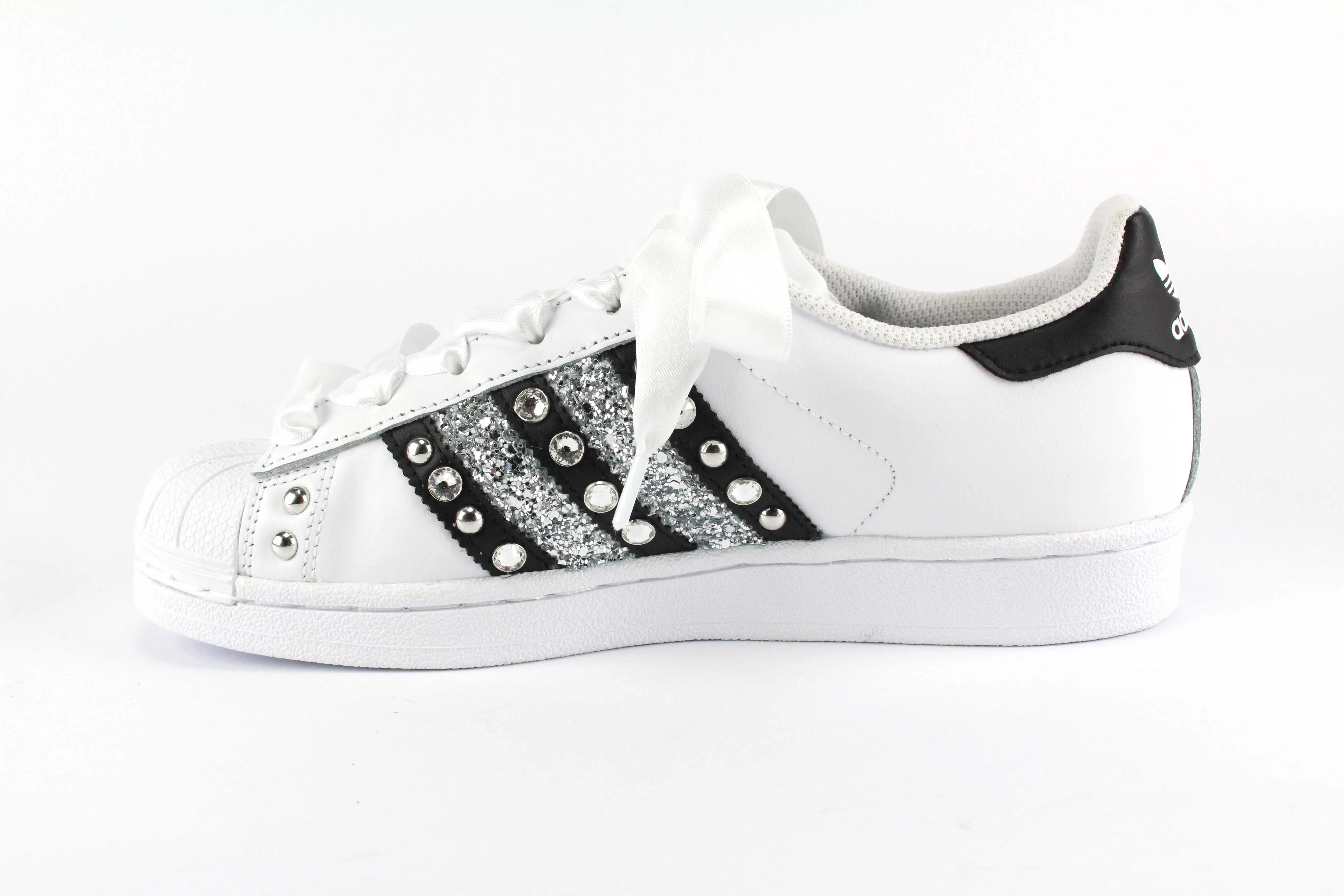 Lightweight Profile Adidas Superstar  Strass Glitter & Lacci Raso