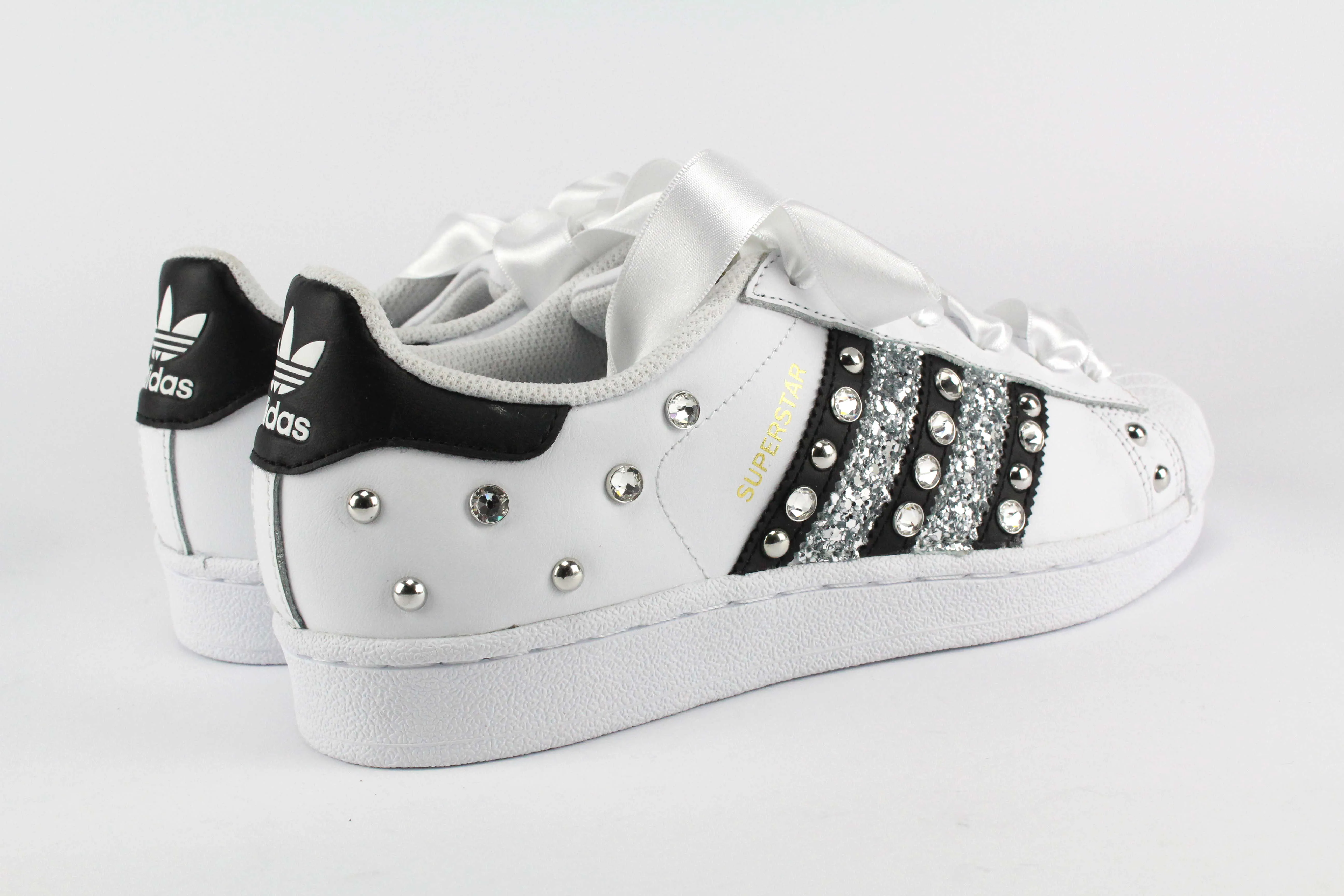 Lightweight Profile Adidas Superstar  Strass Glitter & Lacci Raso