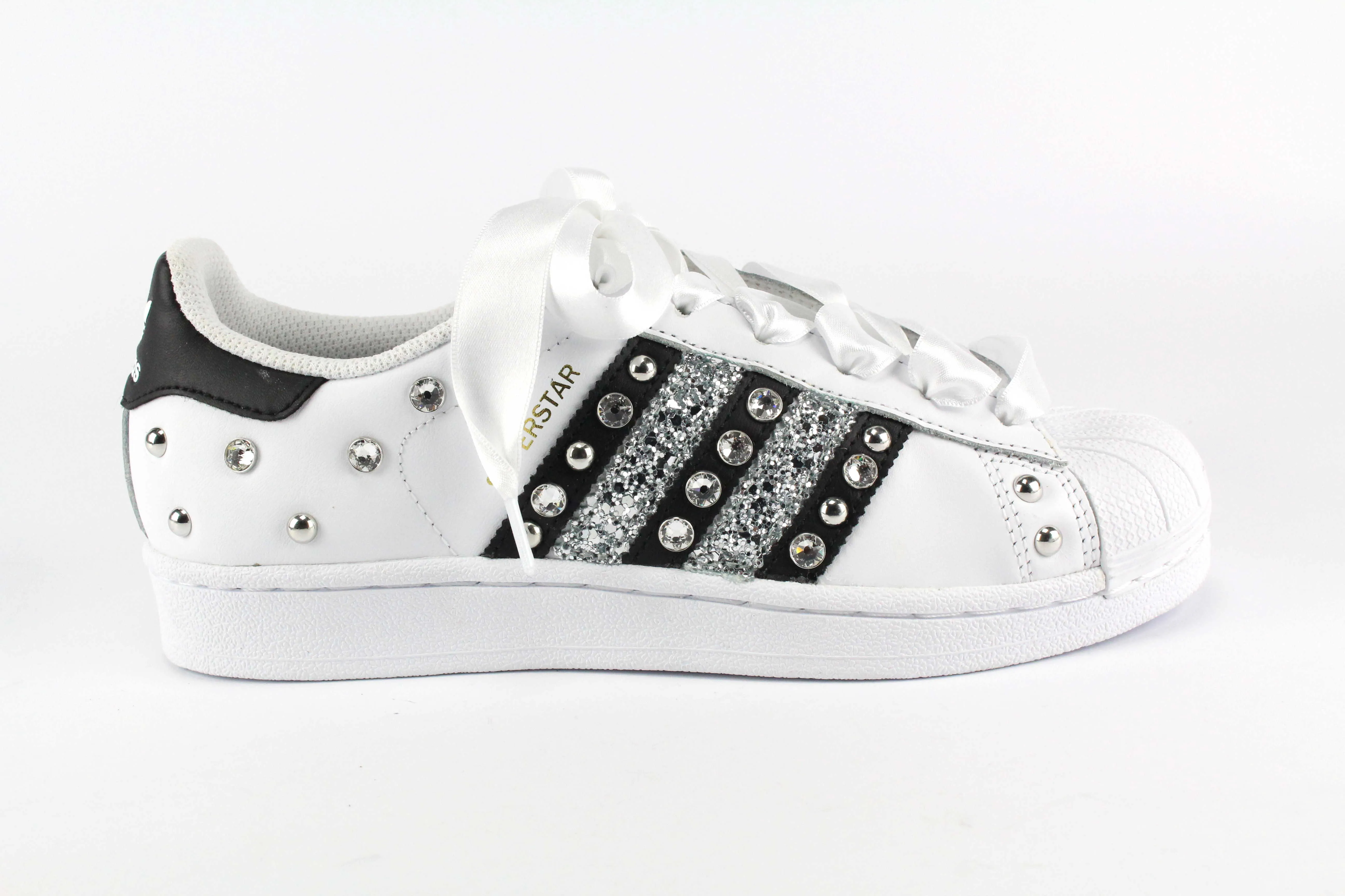 Lightweight Profile Adidas Superstar  Strass Glitter & Lacci Raso