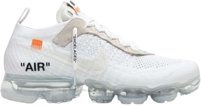Vapourmax x OW "THE TEN" White running with a durable outsole agile shoes