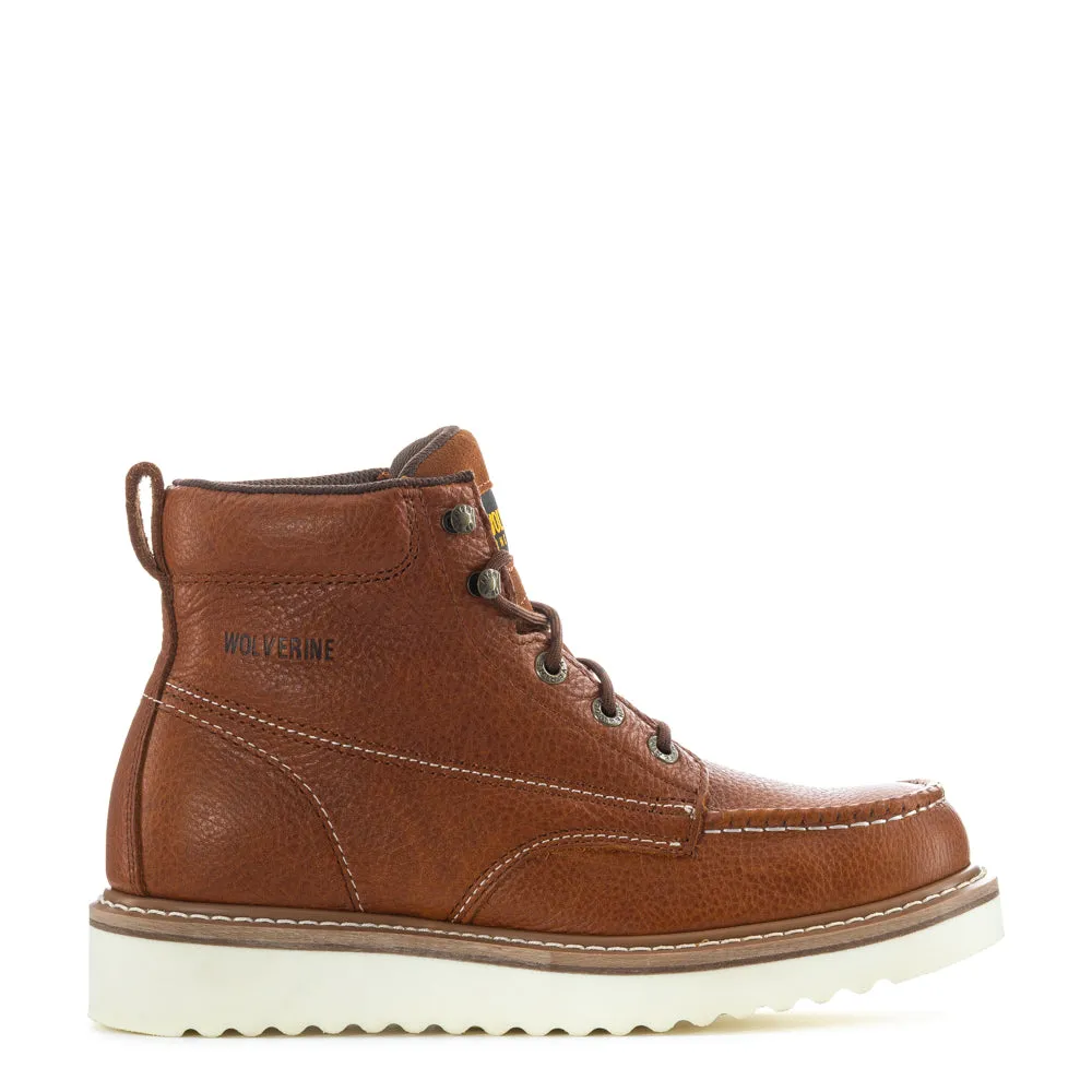 Shine Silver Moc-Toe 6" - Mens