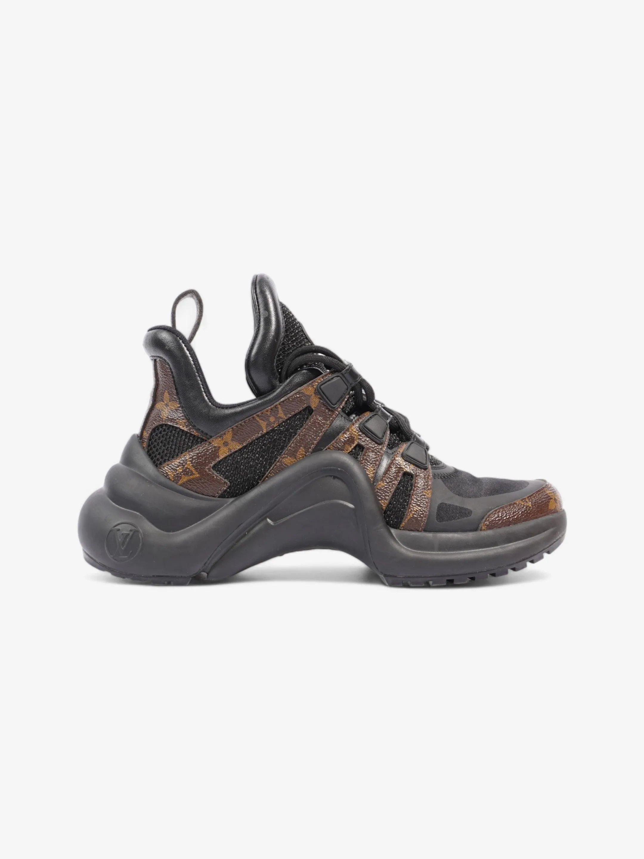 Louis Vuitton Archlight Sneakers Black / Brown Monogram Coated Canvas EU 37 UK 4 Elevating