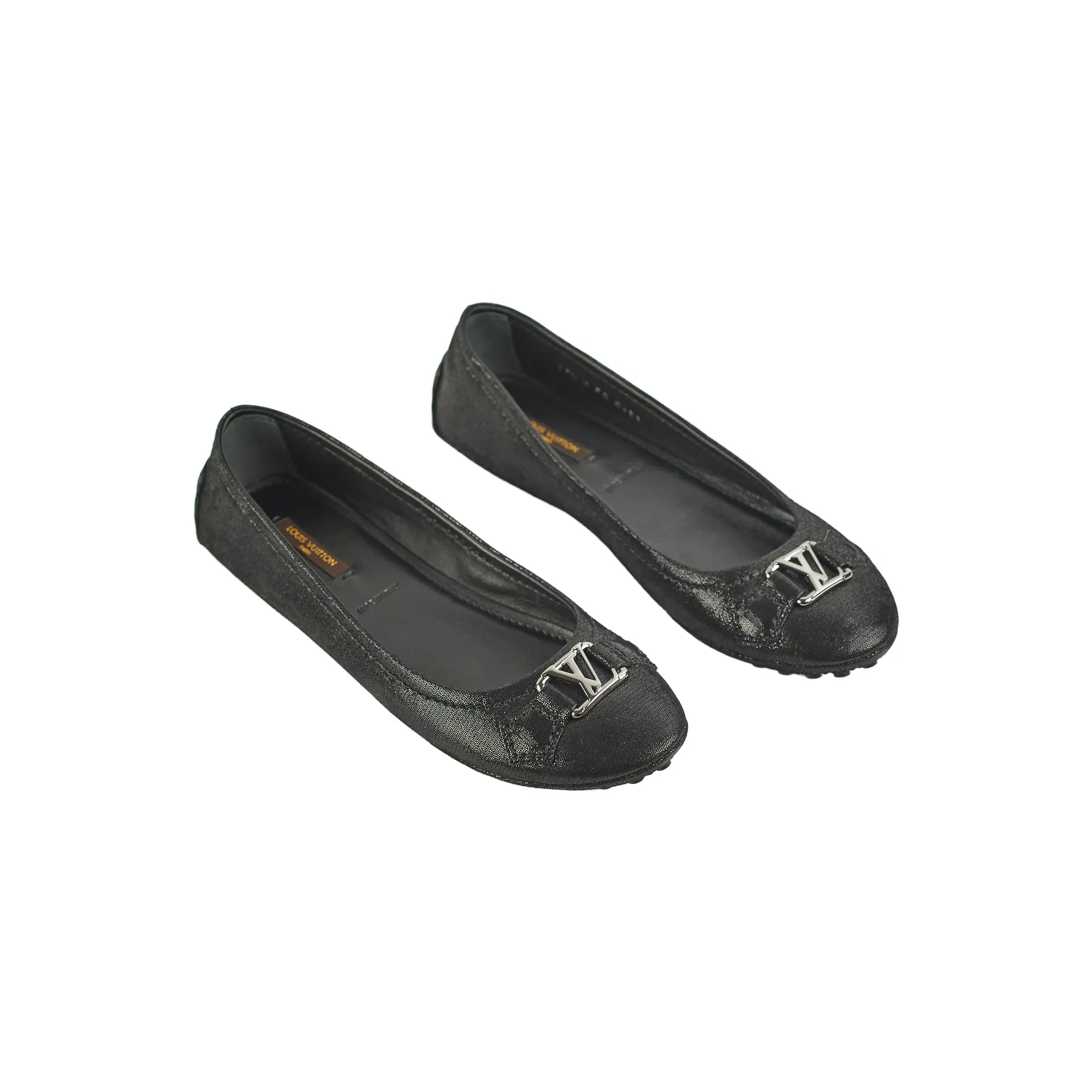 Louis Vuitton Ballet Flats Black Size 37.5 Non Slip