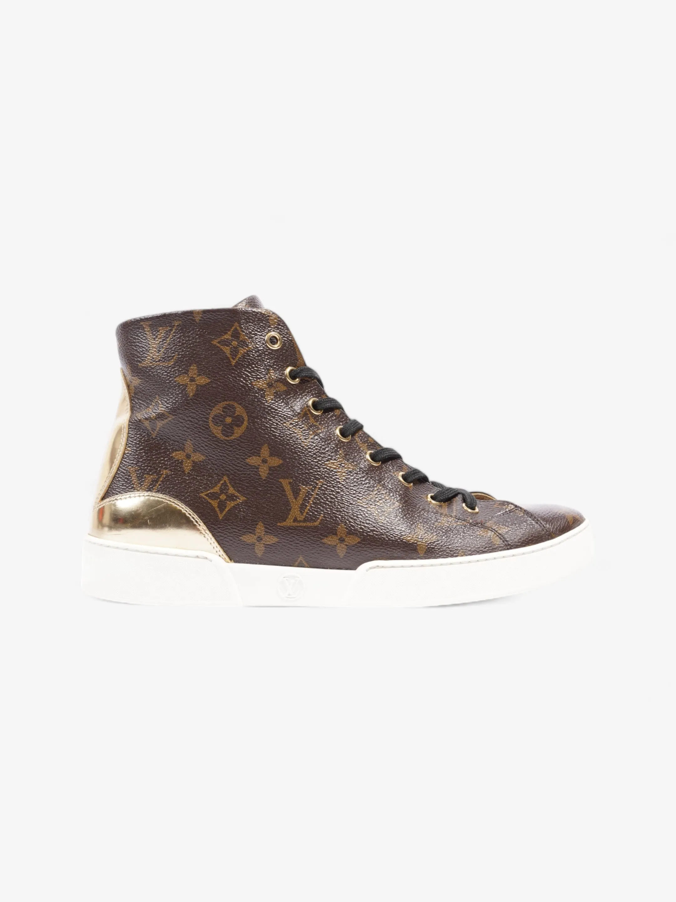 Louis Vuitton Frontrow High-top Sneakers Monogram / Gold Coated Canvas EU 40 UK 7 Versatile Style