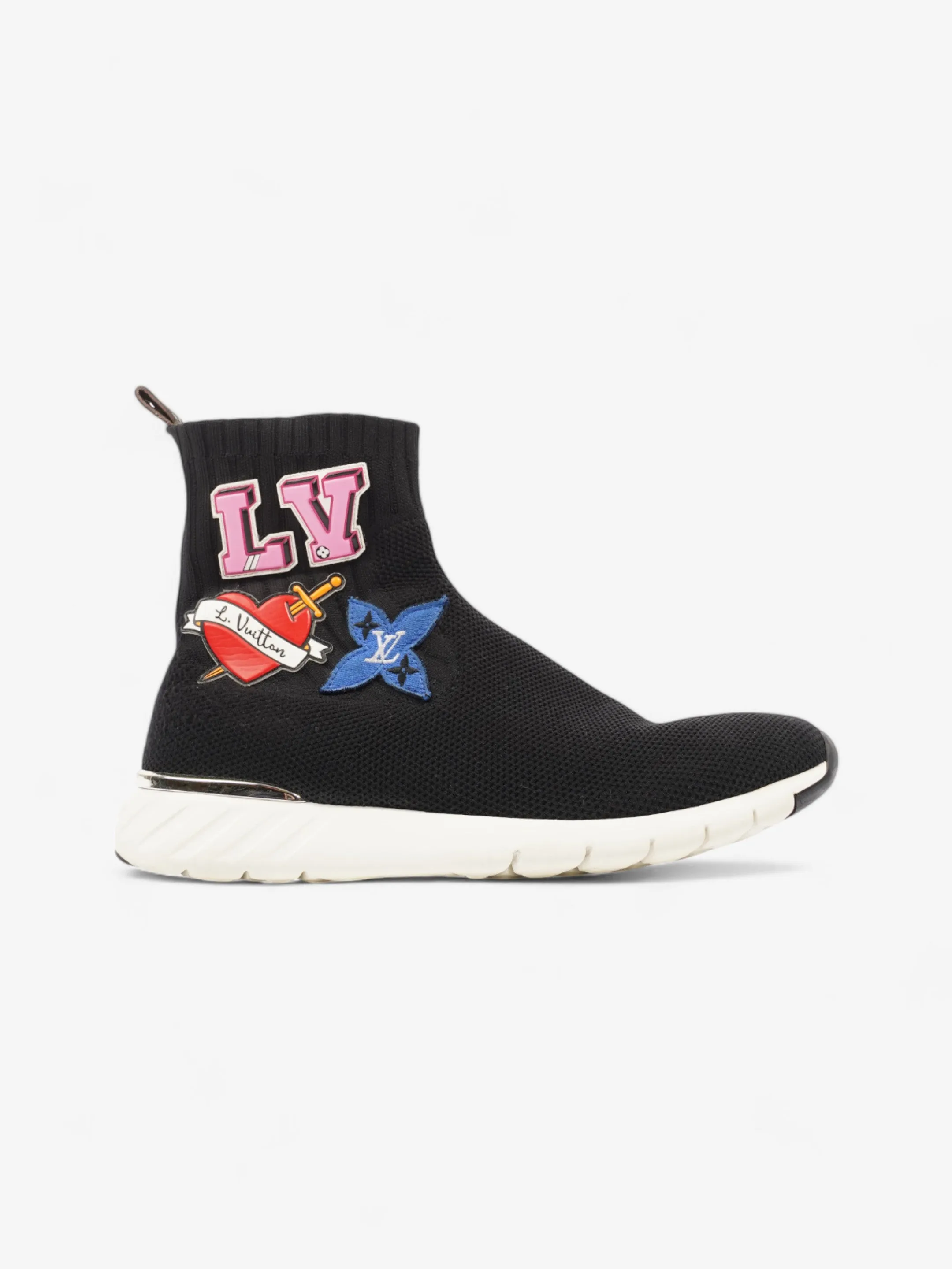 Louis Vuitton Heart Sock Sneakers Black / Multicolour Cotton EU 38 UK 5 Luxurious Touch