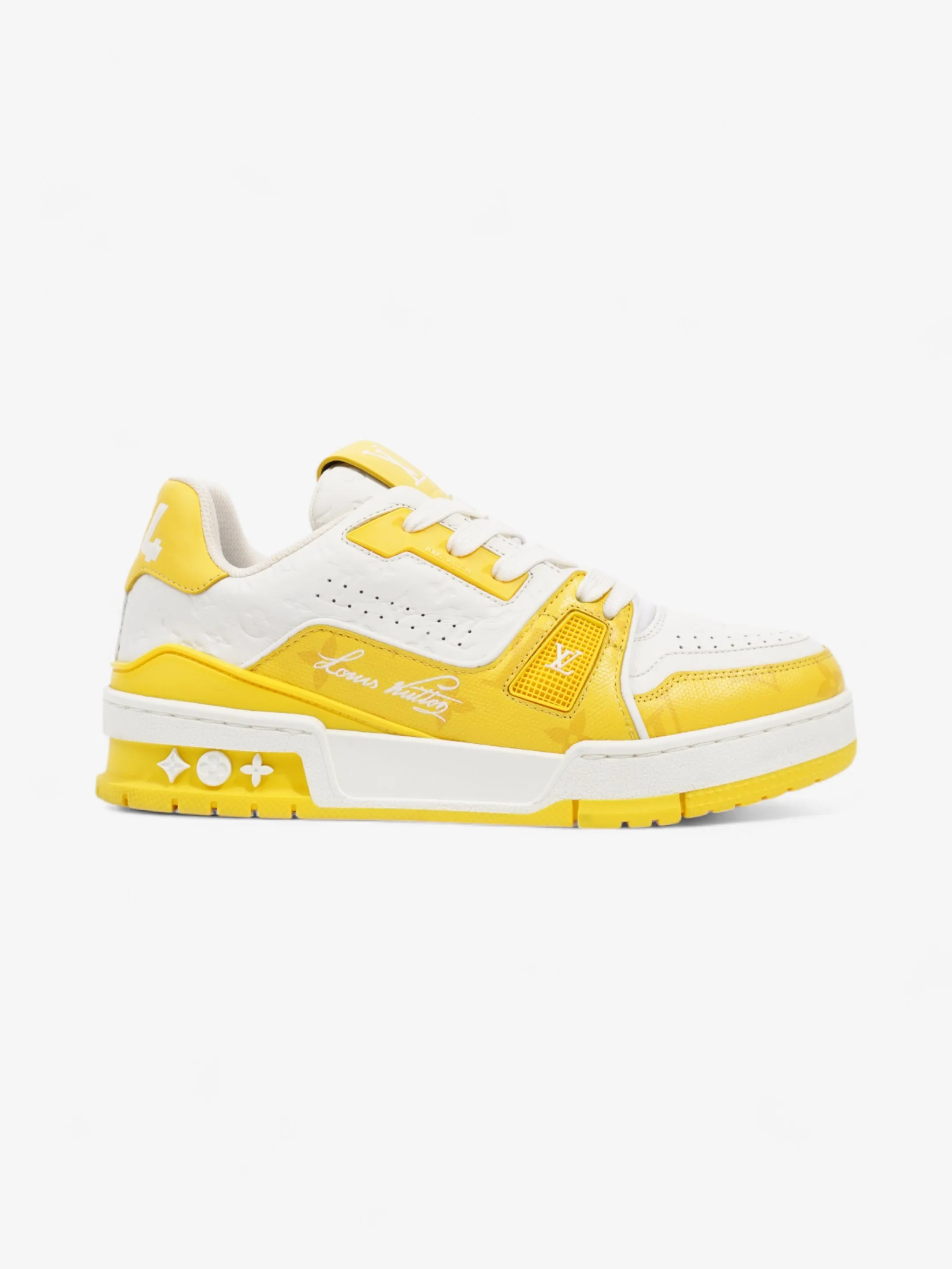 Louis Vuitton LV 54 Sneakers White  / Yellow Leather EU 35 UK 2 All-Purpose Style