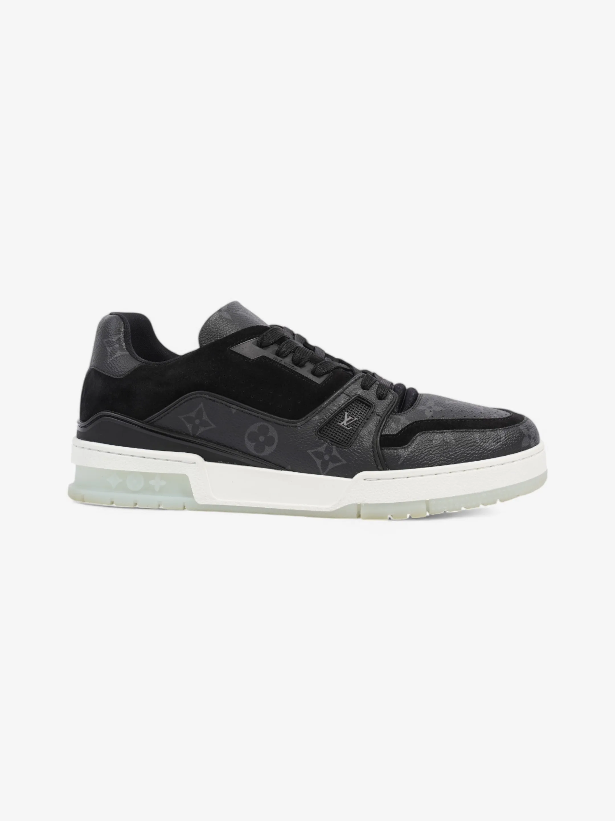 Louis Vuitton LV Trainer Sneakers Black / Grey Leather EU 42 UK 8 Vibrant breathability
