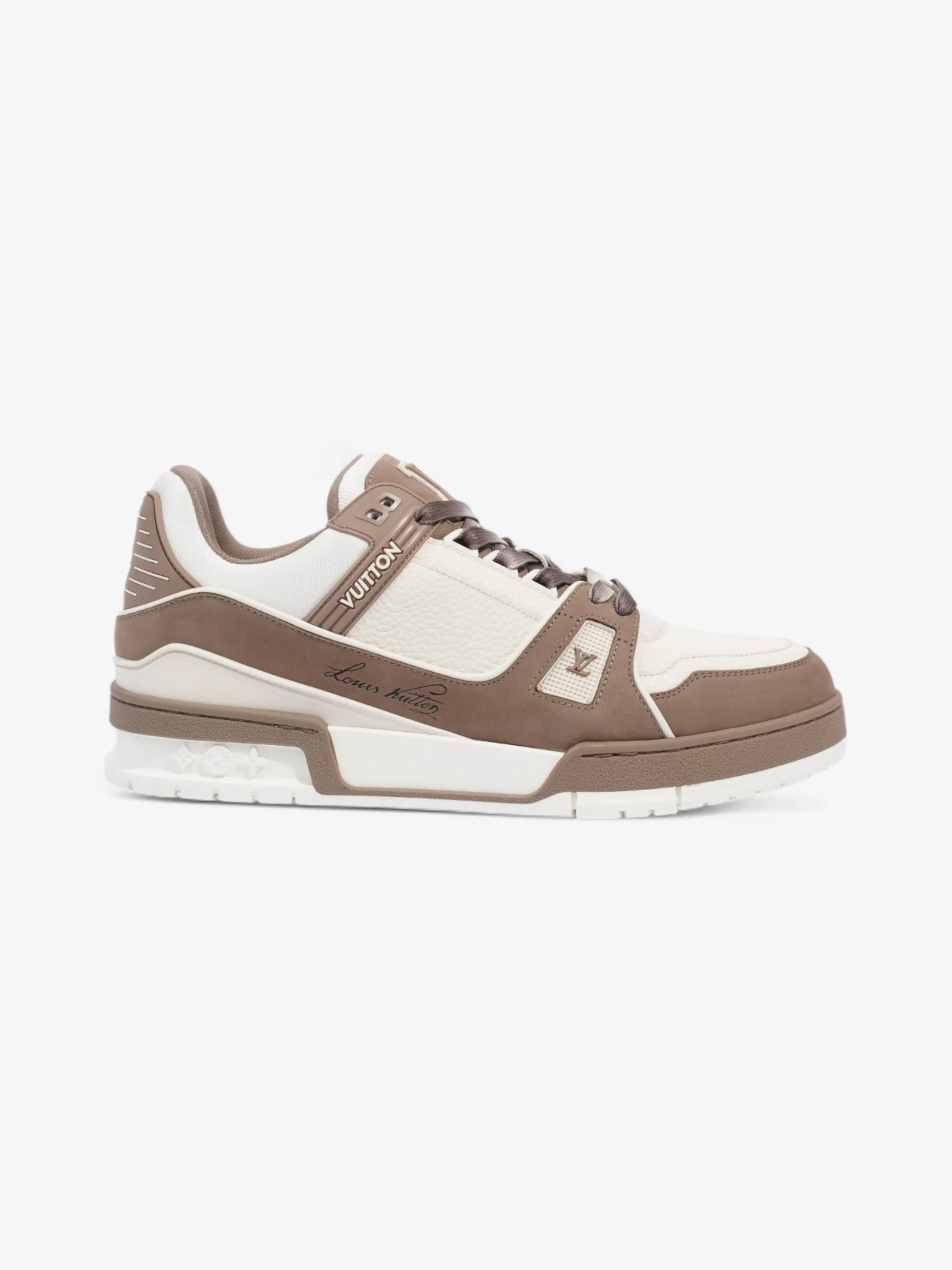 Louis Vuitton LV Trainer Sneakers White  / Brown Leather EU 41 UK 7 Classy silhouette