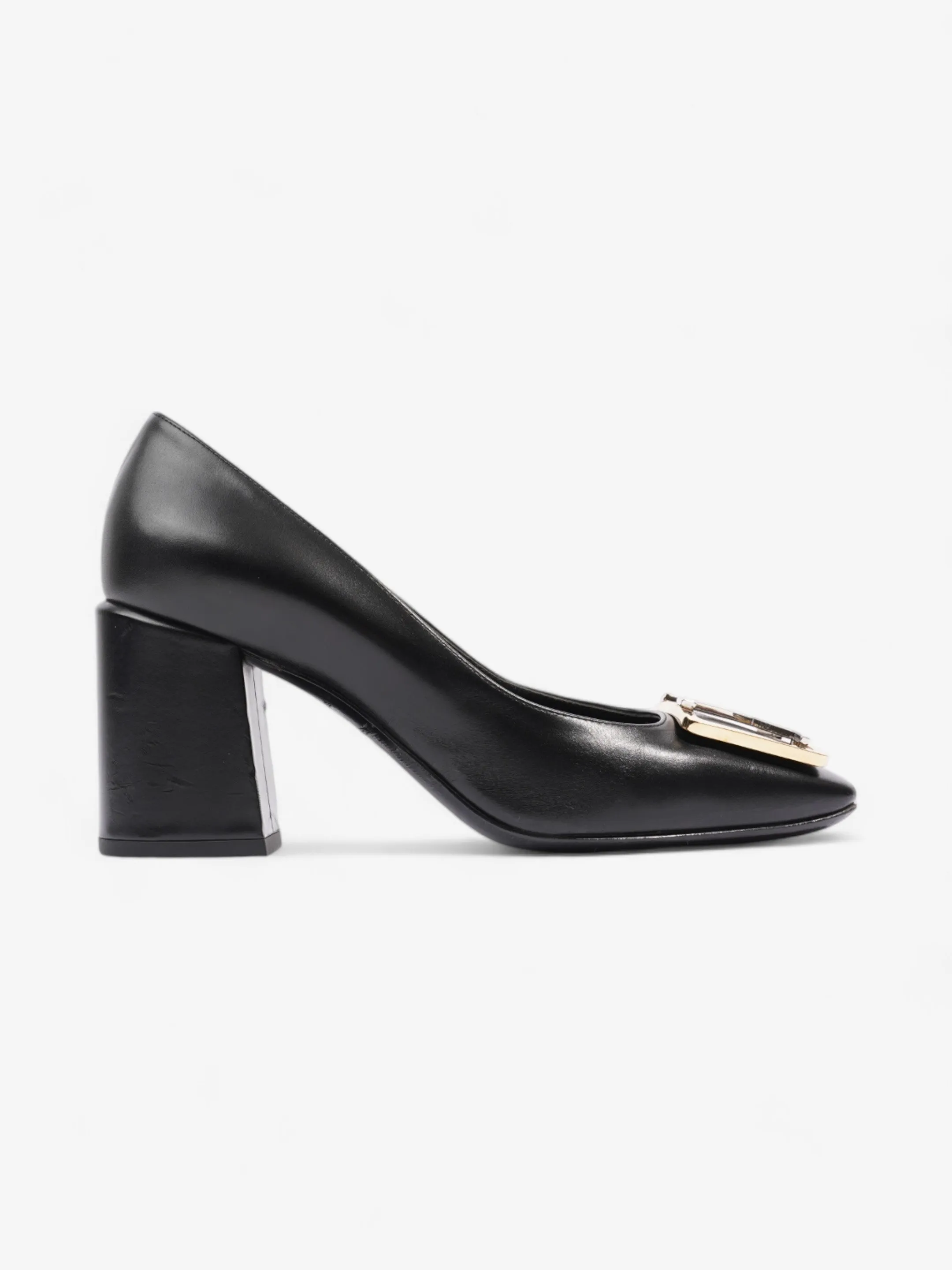 Louis Vuitton Madeleine Heels 70 Black Leather EU 37 UK 4 Contoured Footbed
