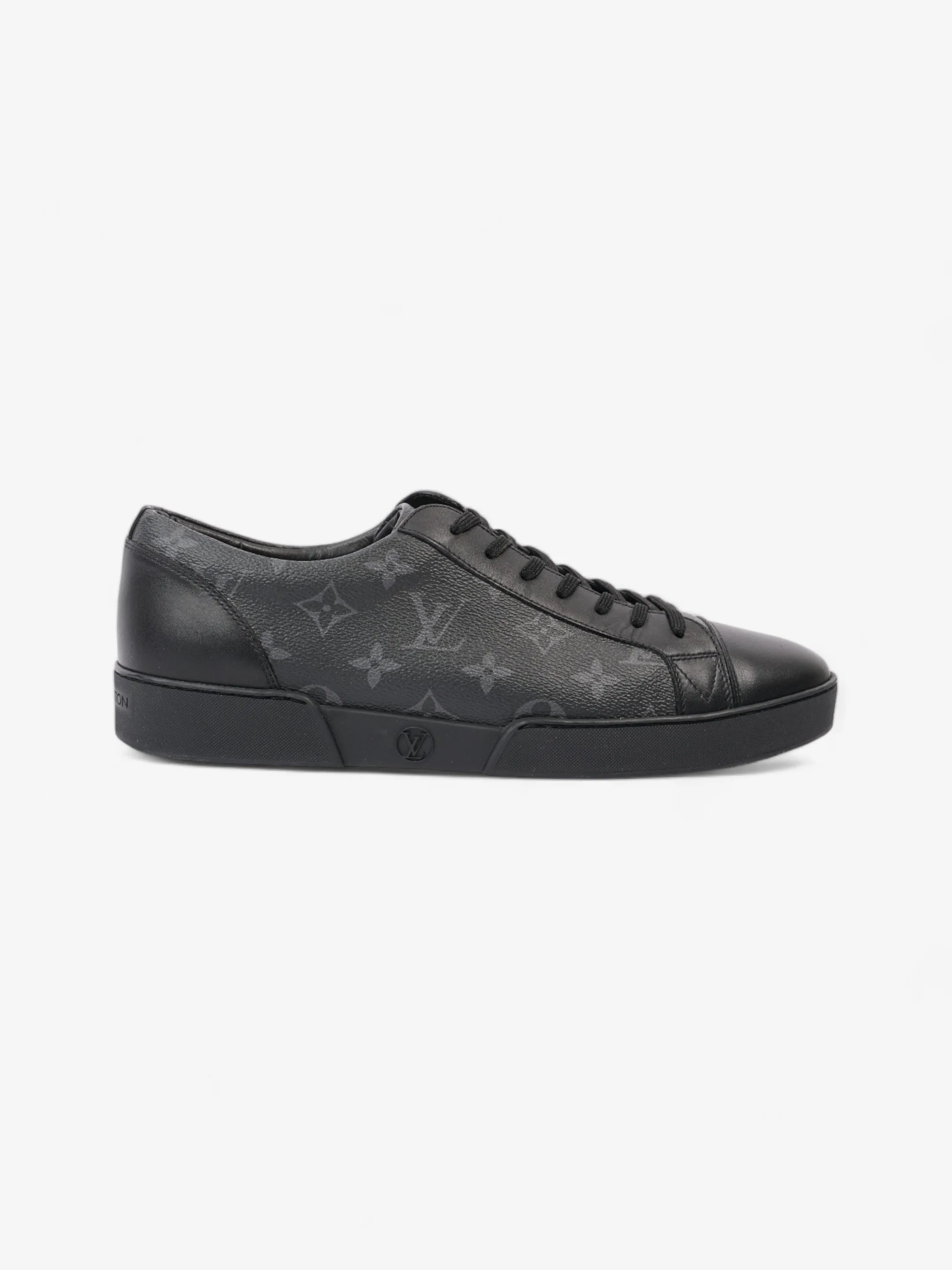 Louis Vuitton Match Up Sneakers Black / Grey Leather EU 42.5 UK 8.5 Stretchy sole