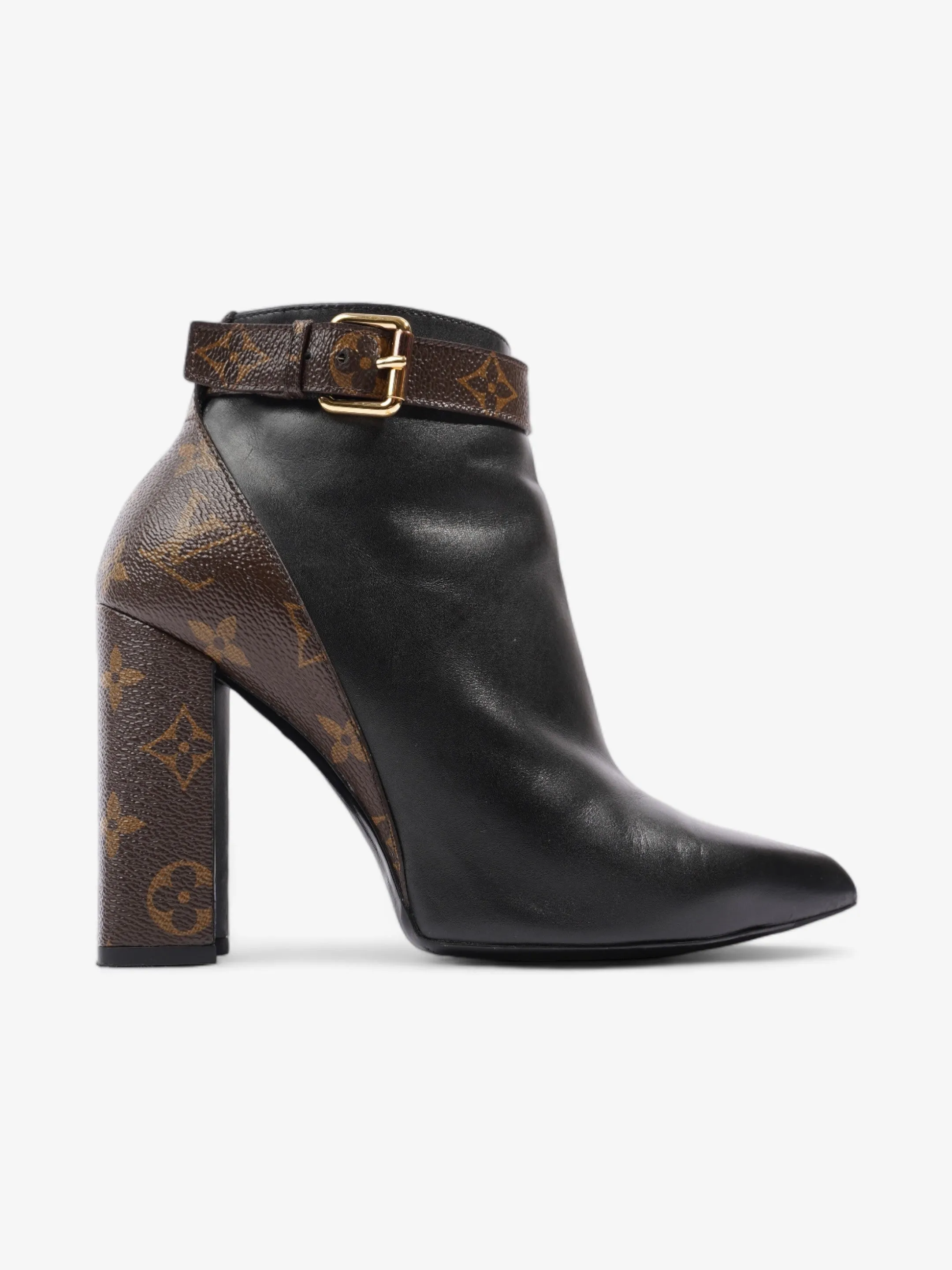 Louis Vuitton Matchmake Low Boots 80mm Black / Monogram Calfskin Leather EU 37 UK 4 Energy Shield