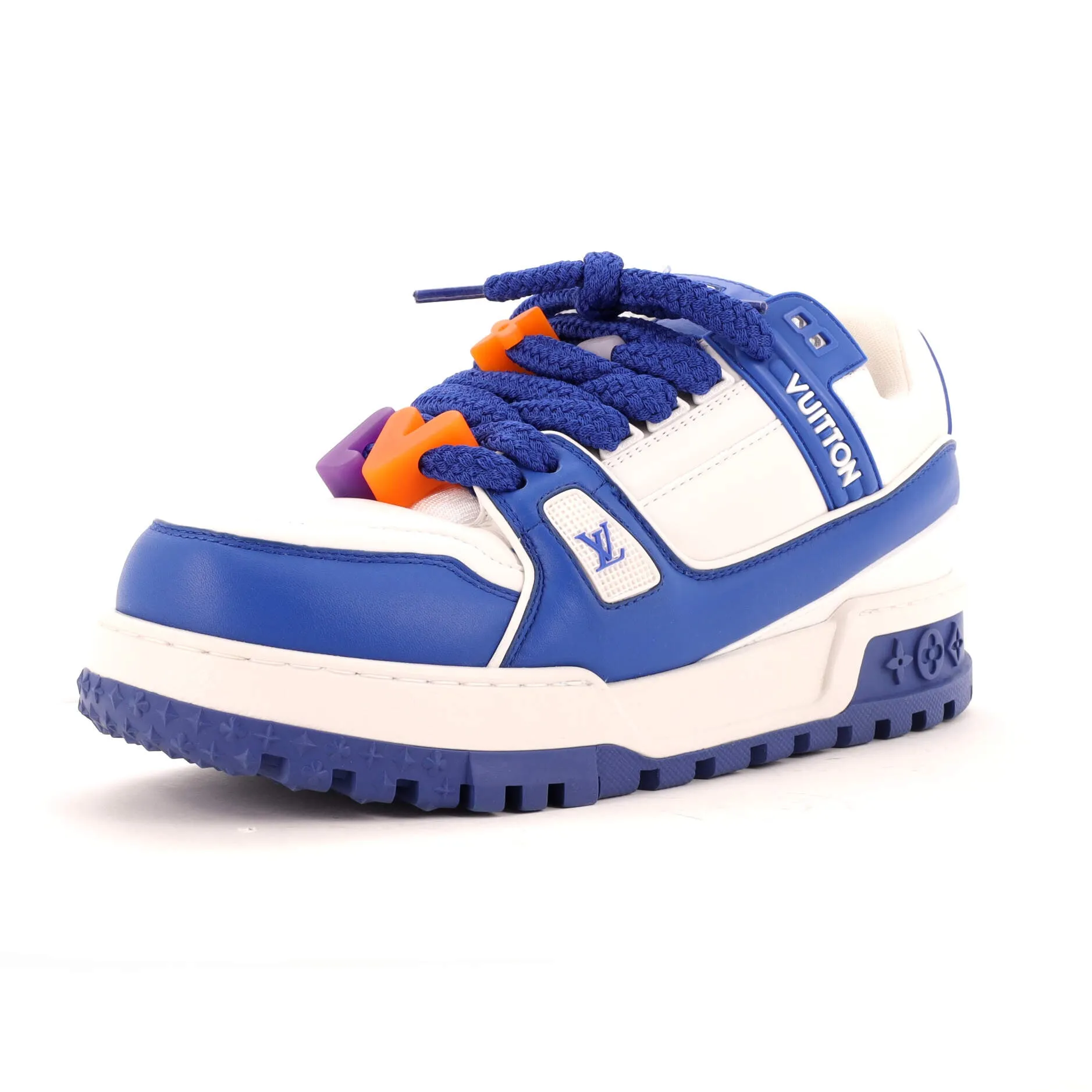 Louis Vuitton Men's Maxi Trainer Sneakers Leather and Fabric Cool Comfort