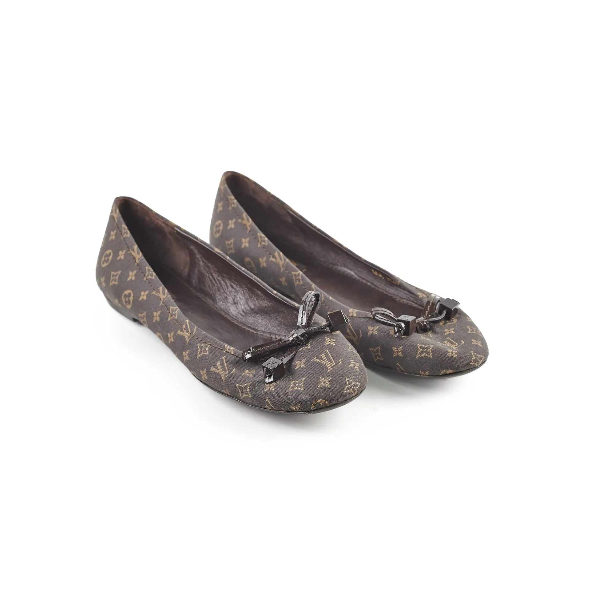 Louis Vuitton Monogram Brown Ballet Flats Even Pressure