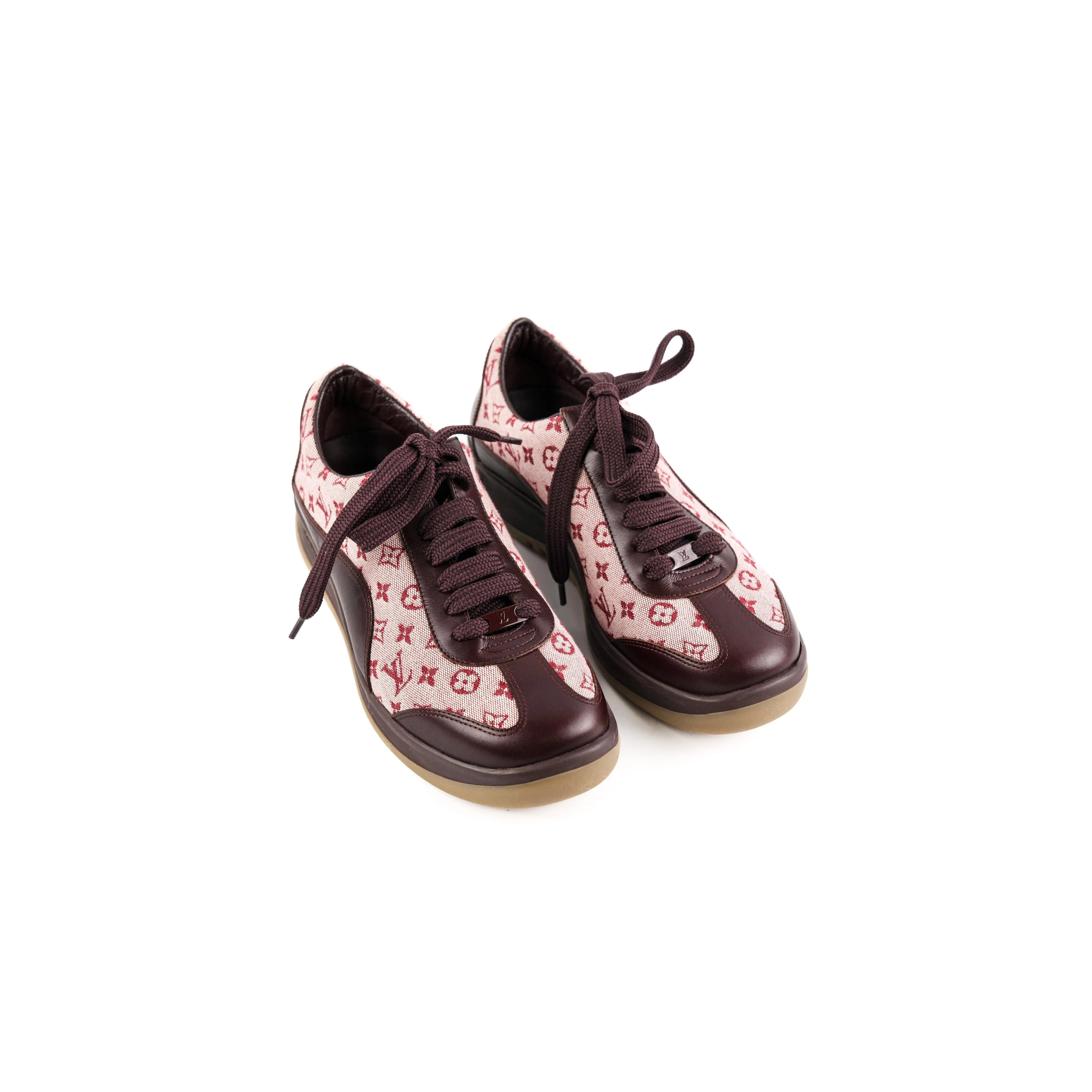 Louis Vuitton Monogram Mini Lin Sneakers Size 35.5 Upscale design