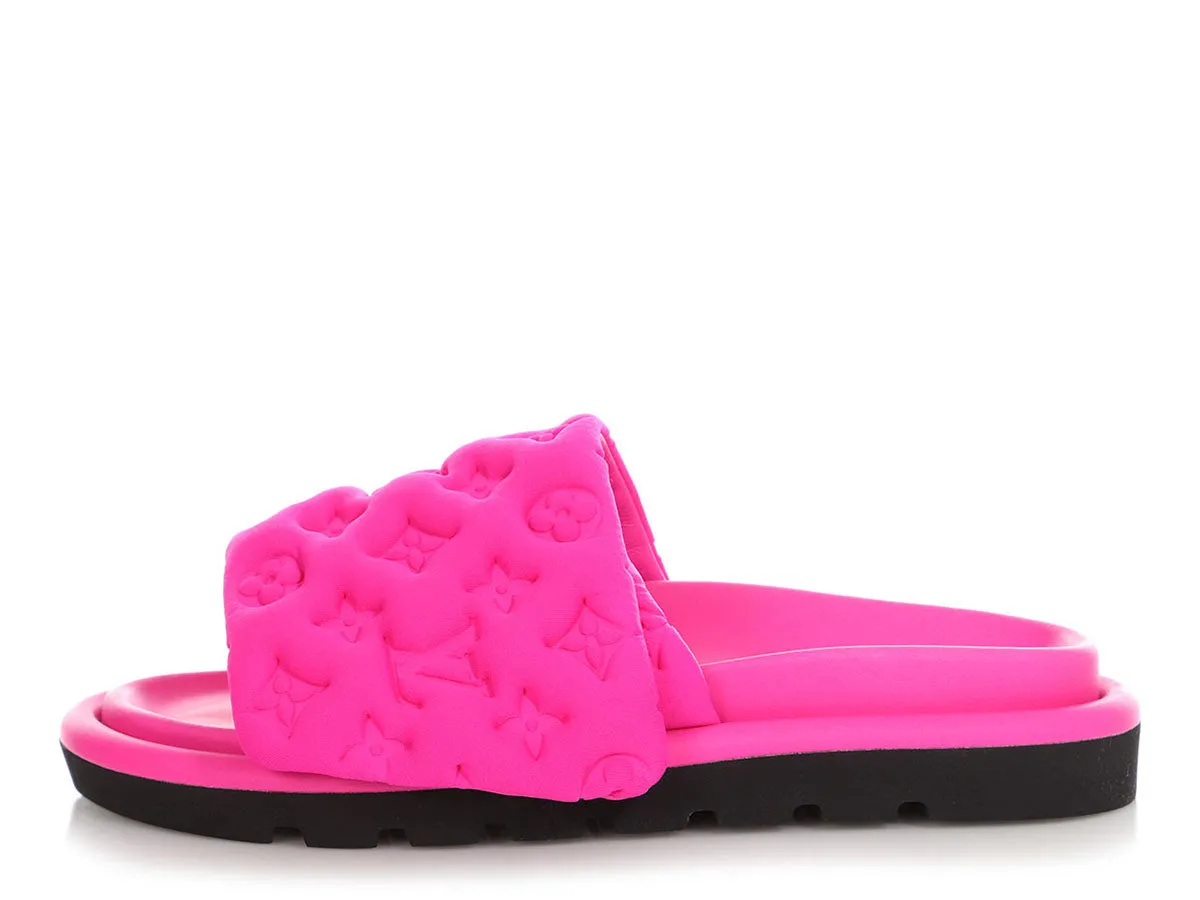 Louis Vuitton Pink Pool Pillow Flat Comfort Mules Urban Explorer