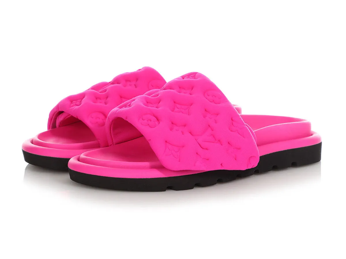 Louis Vuitton Pink Pool Pillow Flat Comfort Mules Urban Explorer