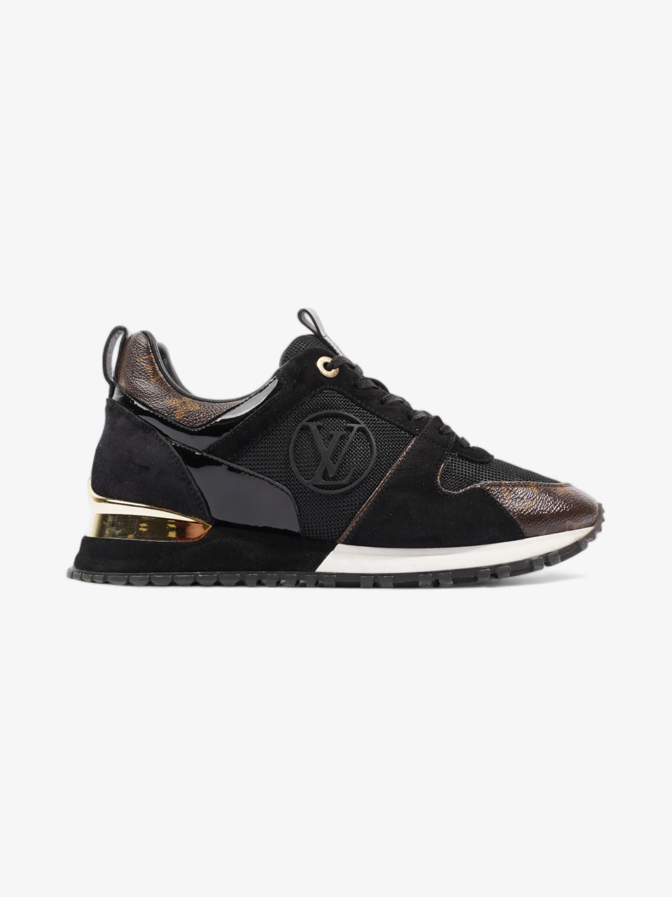 Louis Vuitton Run Away Sneakers Black / Brown Monogram Mesh EU 38.5 UK 5.5 Feel Light