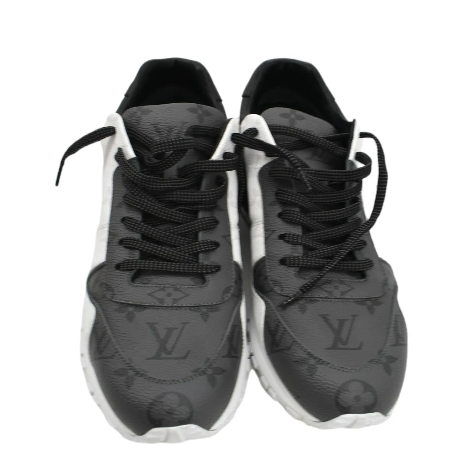 LOUIS VUITTON Runaway Monogram Sneakers Bicolor US 9 Padded Design