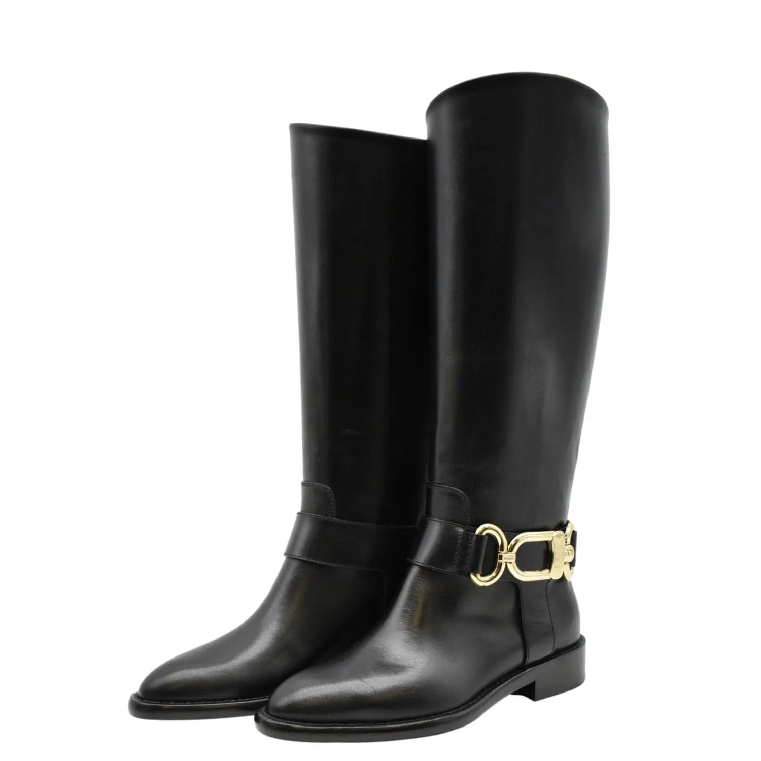 LOUIS VUITTON Westside Flat High Leather Boot Noir Black Fresh Guard