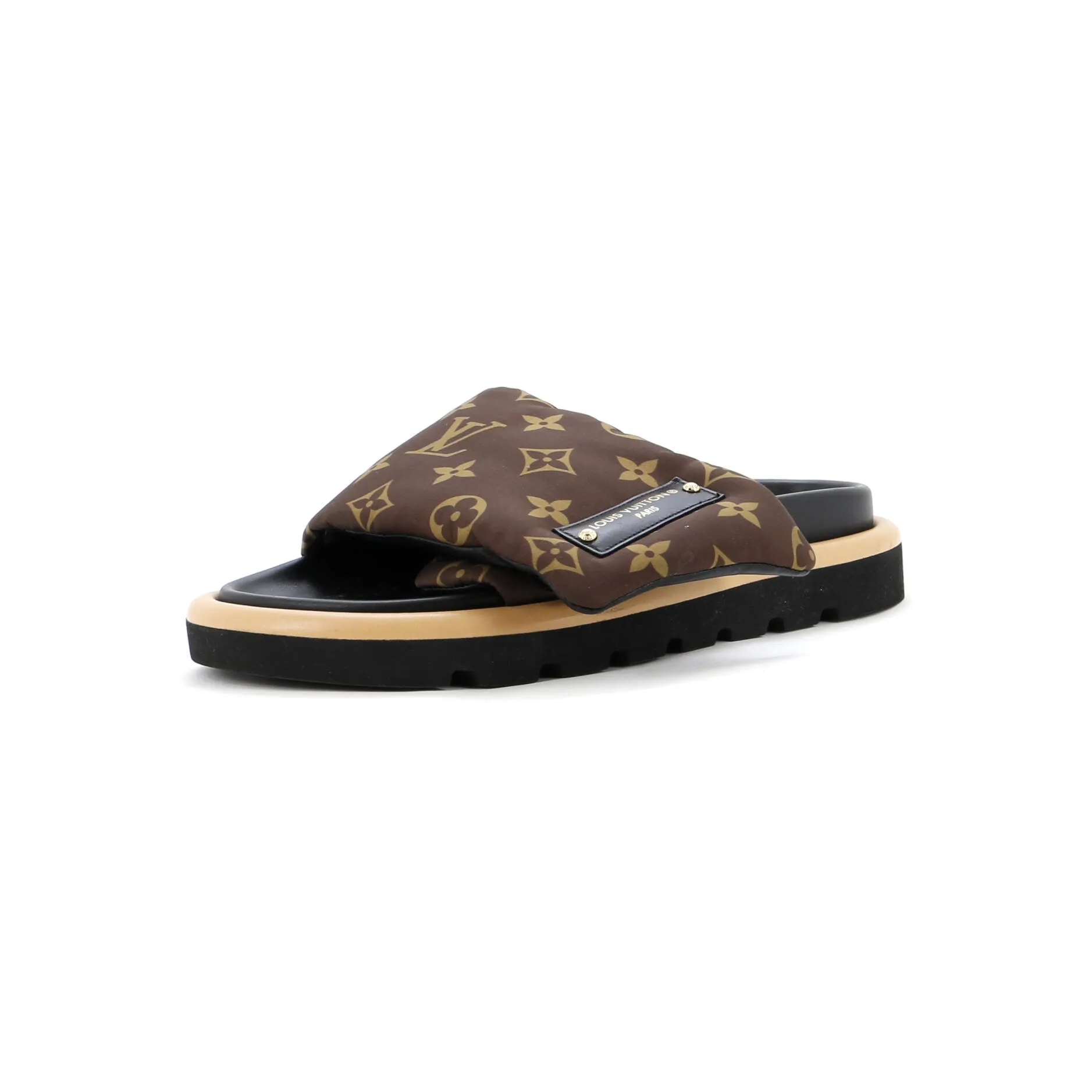 Louis Vuitton Women's Pool Pillow Comfort Mule Sandals Monogram Nylon Move Free