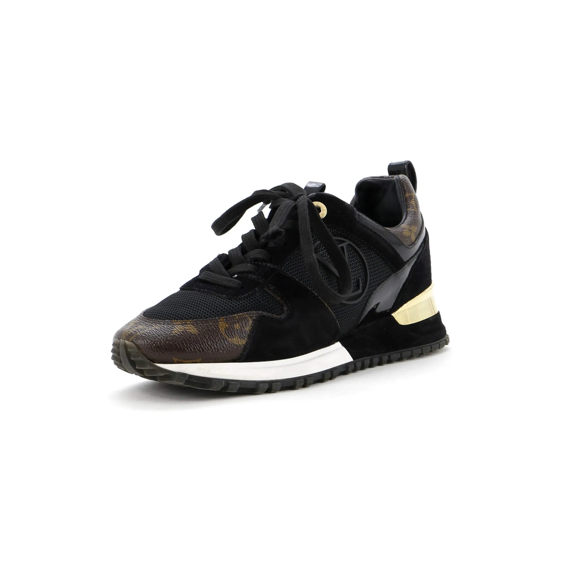 Louis Vuitton Women's Run Away Sneakers Mesh with Monogram Canvas and Suede Refined chic
