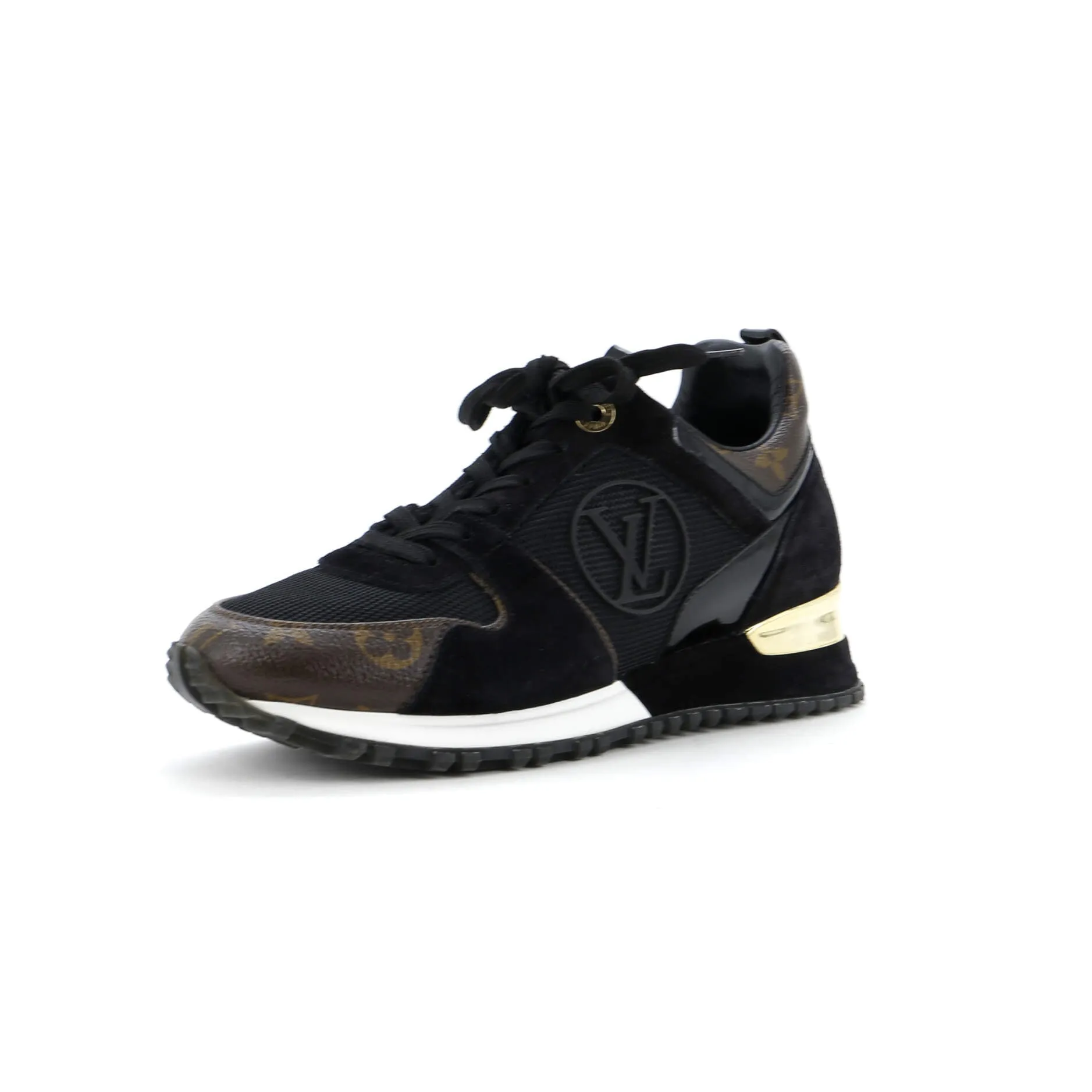 Louis Vuitton Women's Run Away Sneakers Mesh with Monogram Canvas and Suede Sleek Profile Boost
