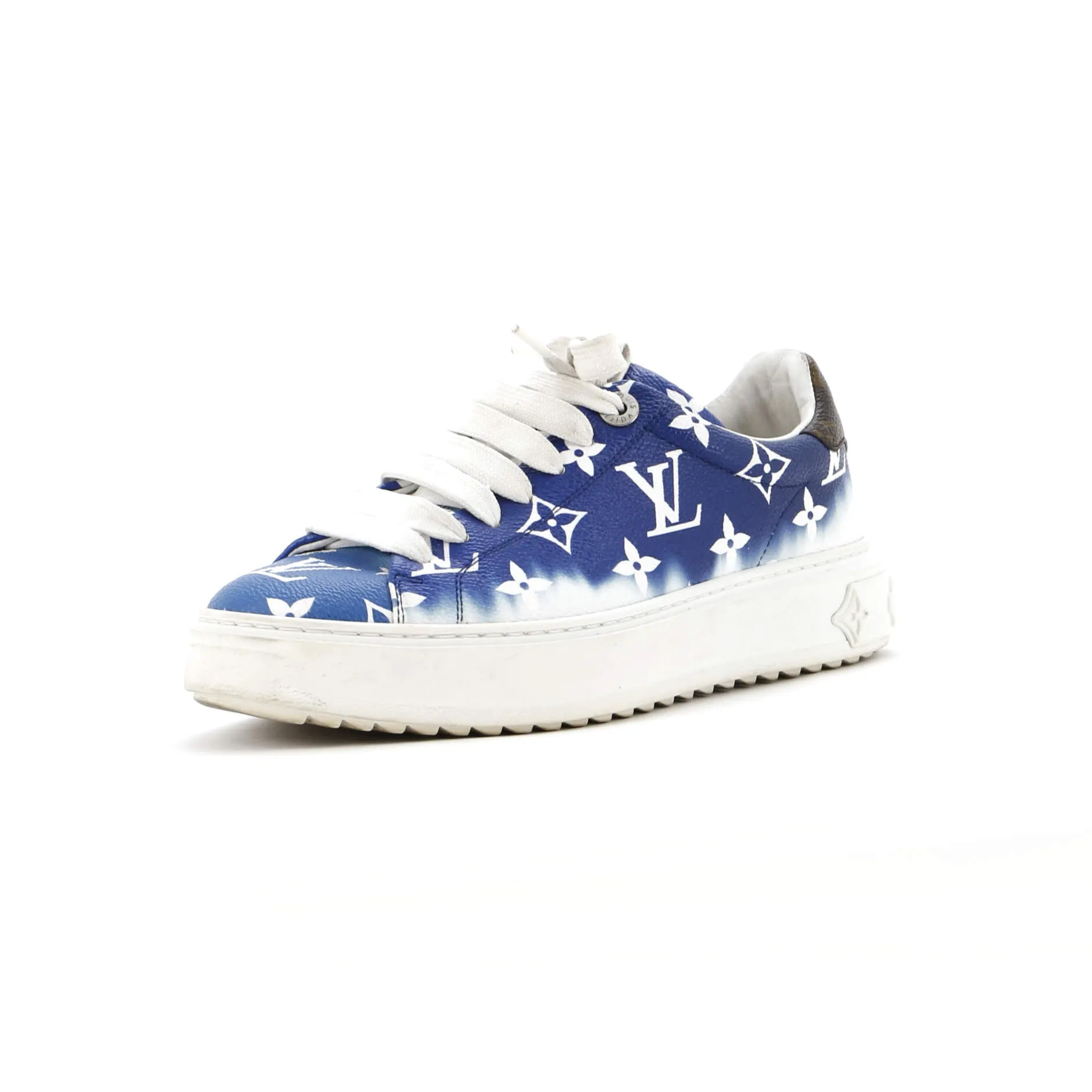 Louis Vuitton Women's Time Out Sneakers Escale Monogram Giant Sleek Side Panels