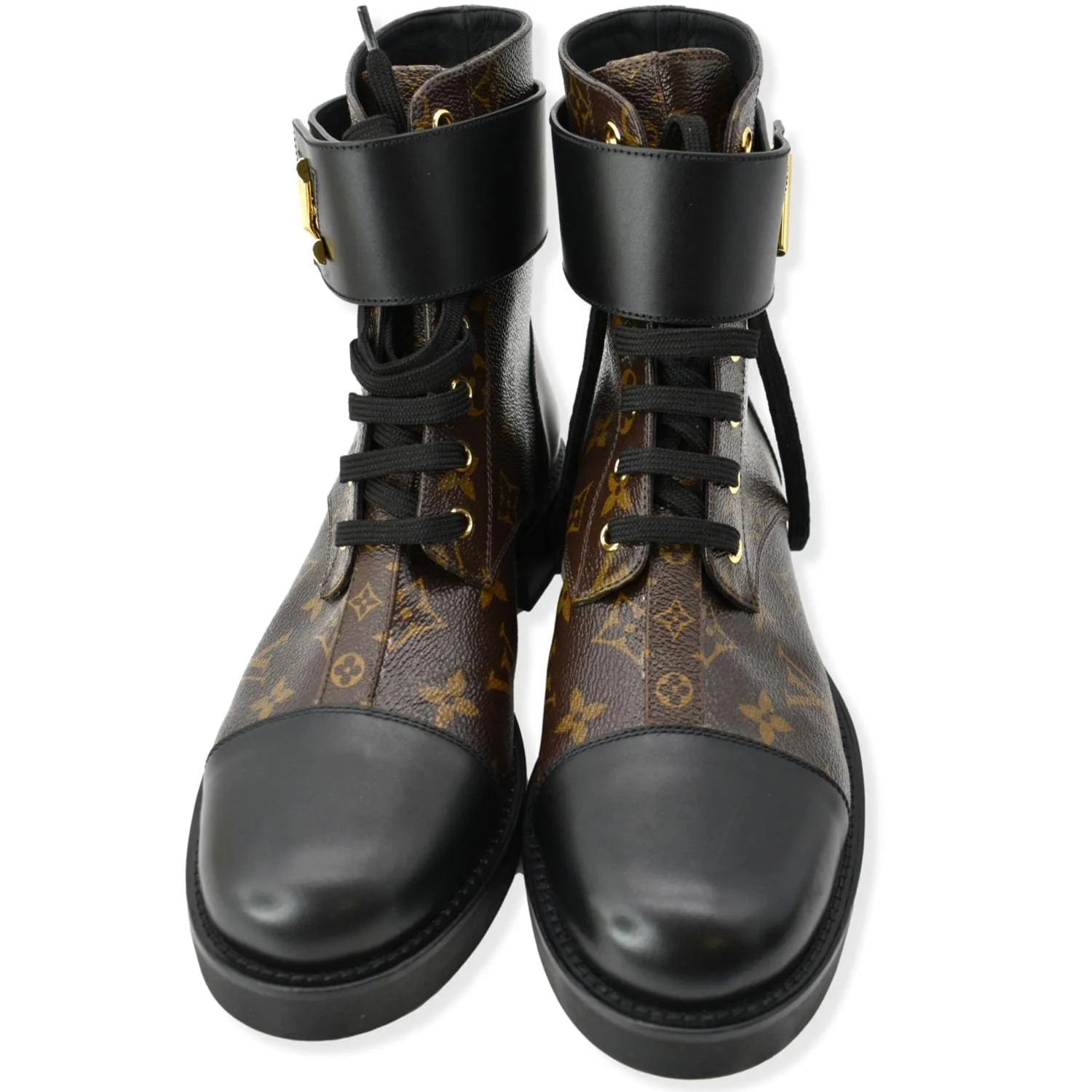 LOUIS VUITTON Wonderland Flat Ranger Patent Monogram Canvas Boot Impact Prime