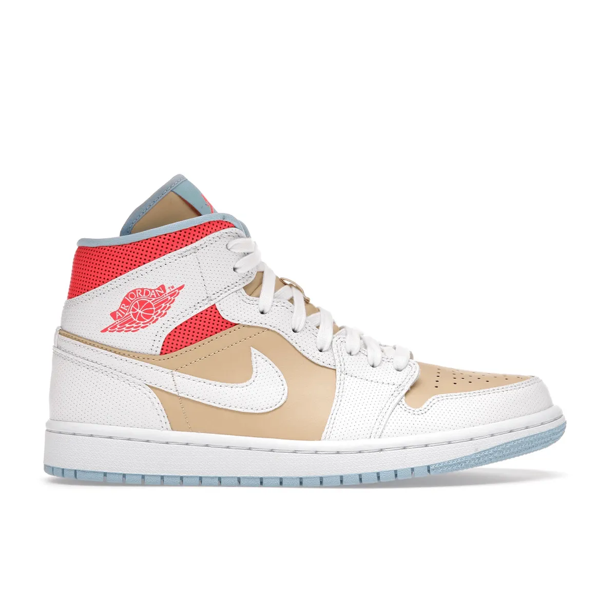 Good Traction Powerful Jump Air Jordan 1 Mid Se Sesame