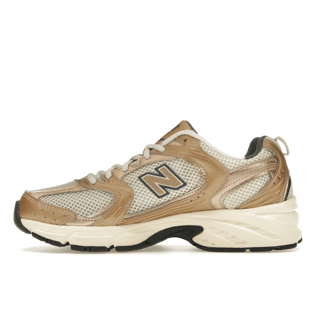 Luxe Comfort New Balance 530 Turtledove Gold Metallic