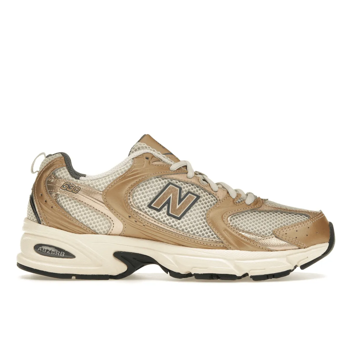 Luxe Comfort New Balance 530 Turtledove Gold Metallic