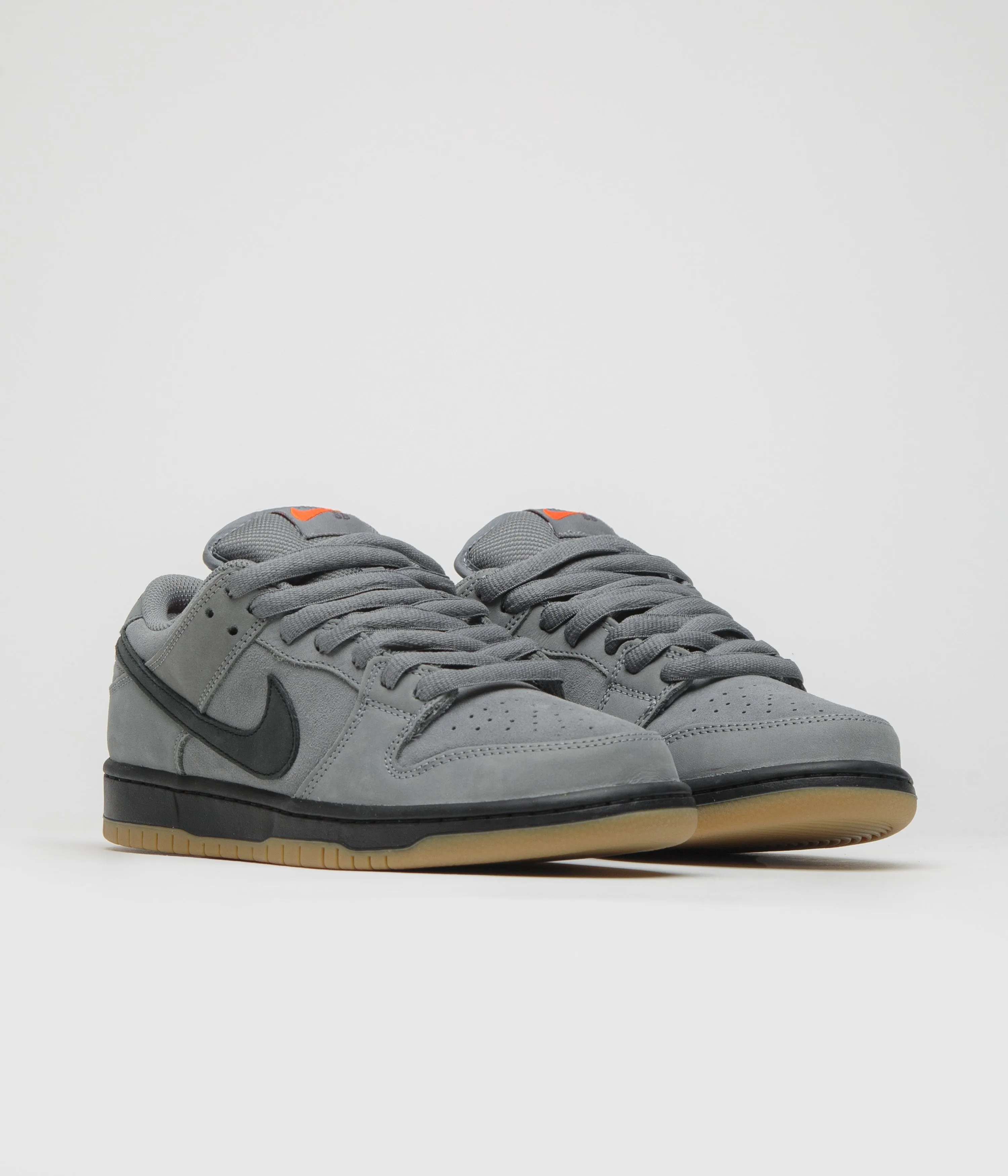 Nike SB Orange Label Dunk Low Pro Shoes in Cool Grey and Black and Cool Grey - Dark Grey