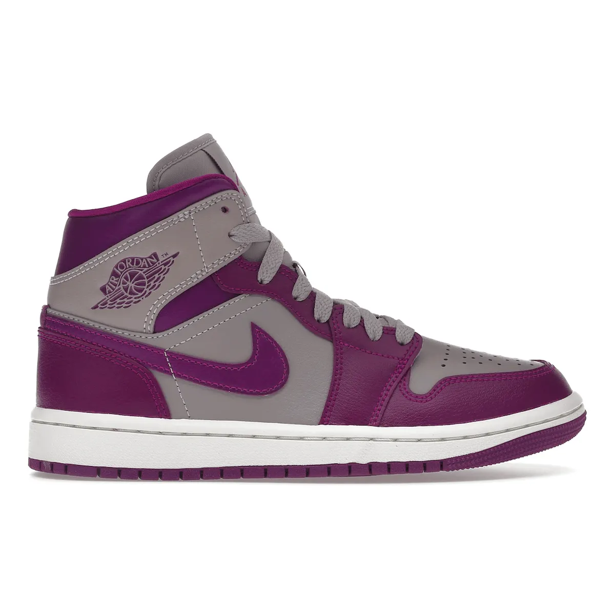 Support Cushion Feel Eva Midsole Air Jordan 1 Mid Magenta Grey