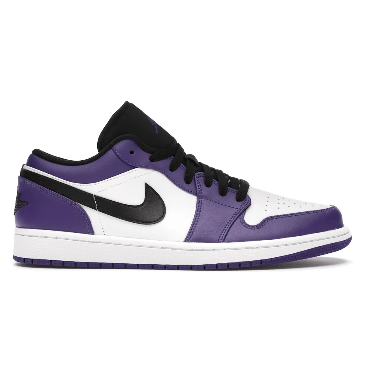 Air Jordan 1 Low Court Purple White Pro Footwork Quick Dunk Shoes