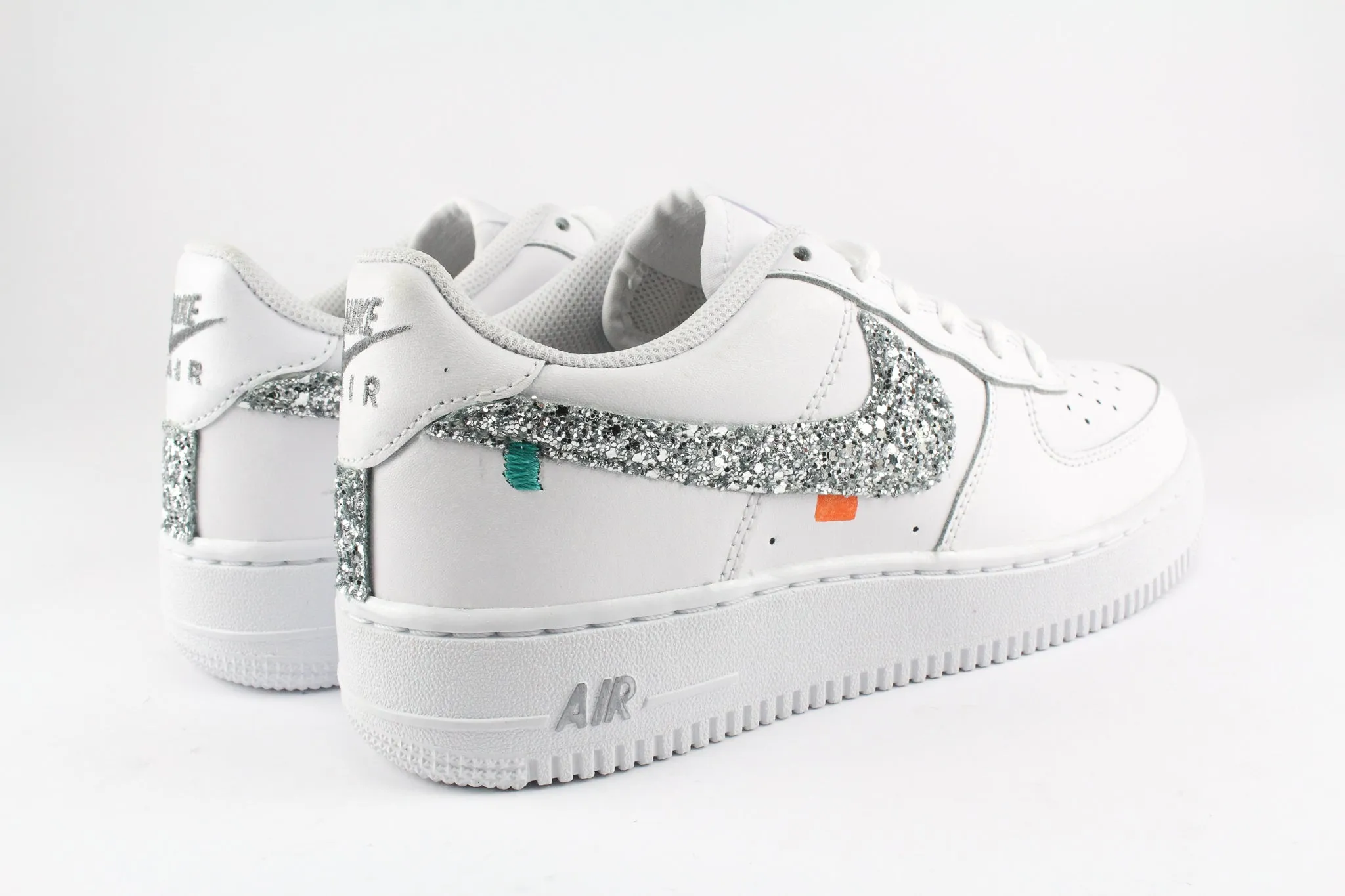 Maximum arch Nike Air Force 1 '07 Silver Glitter & Ricami
