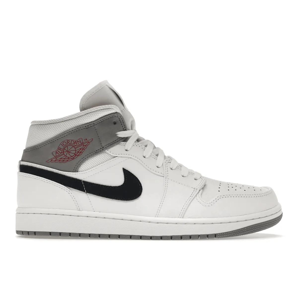 Air Jordan 1 Mid Paris White Sneakers Support