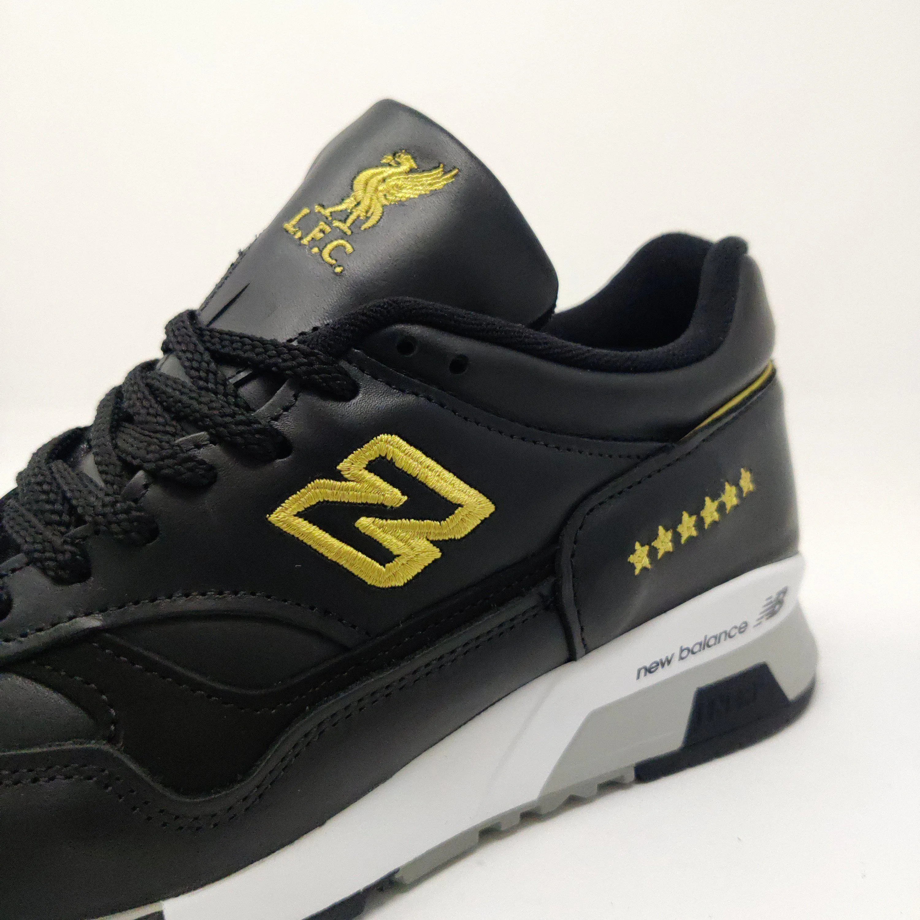 Men's New Balance 1500 LFC Black Leather Trainers Liverpool Football Club Momentum
