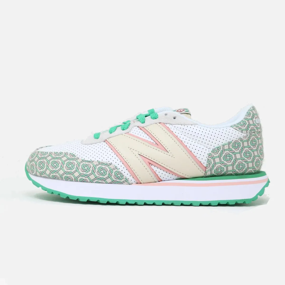 Men's New Balance 237 Casablanca - White Green Comfort Fit Earth Mood