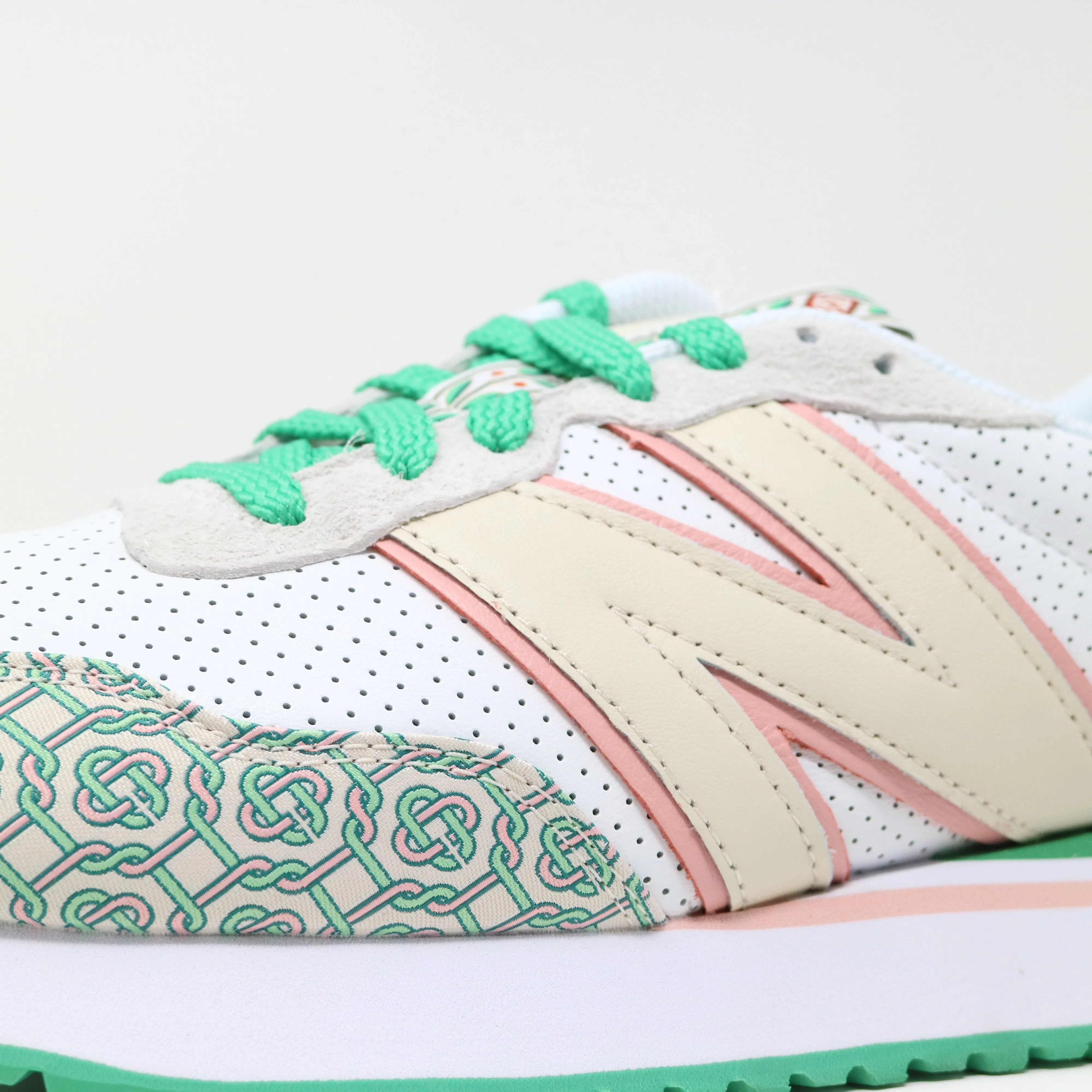 Men's New Balance 237 Casablanca - White Green Leather-Upper