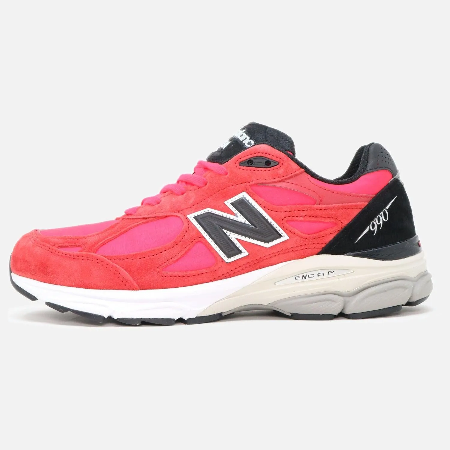 Men's New Balance 990 PL3 Red Suede Gem-Detail