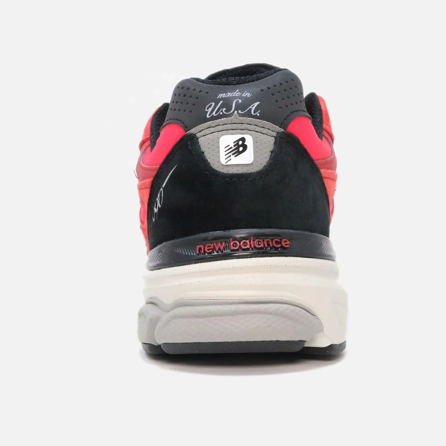 Men's New Balance 990 PL3 Red Suede Gem-Detail