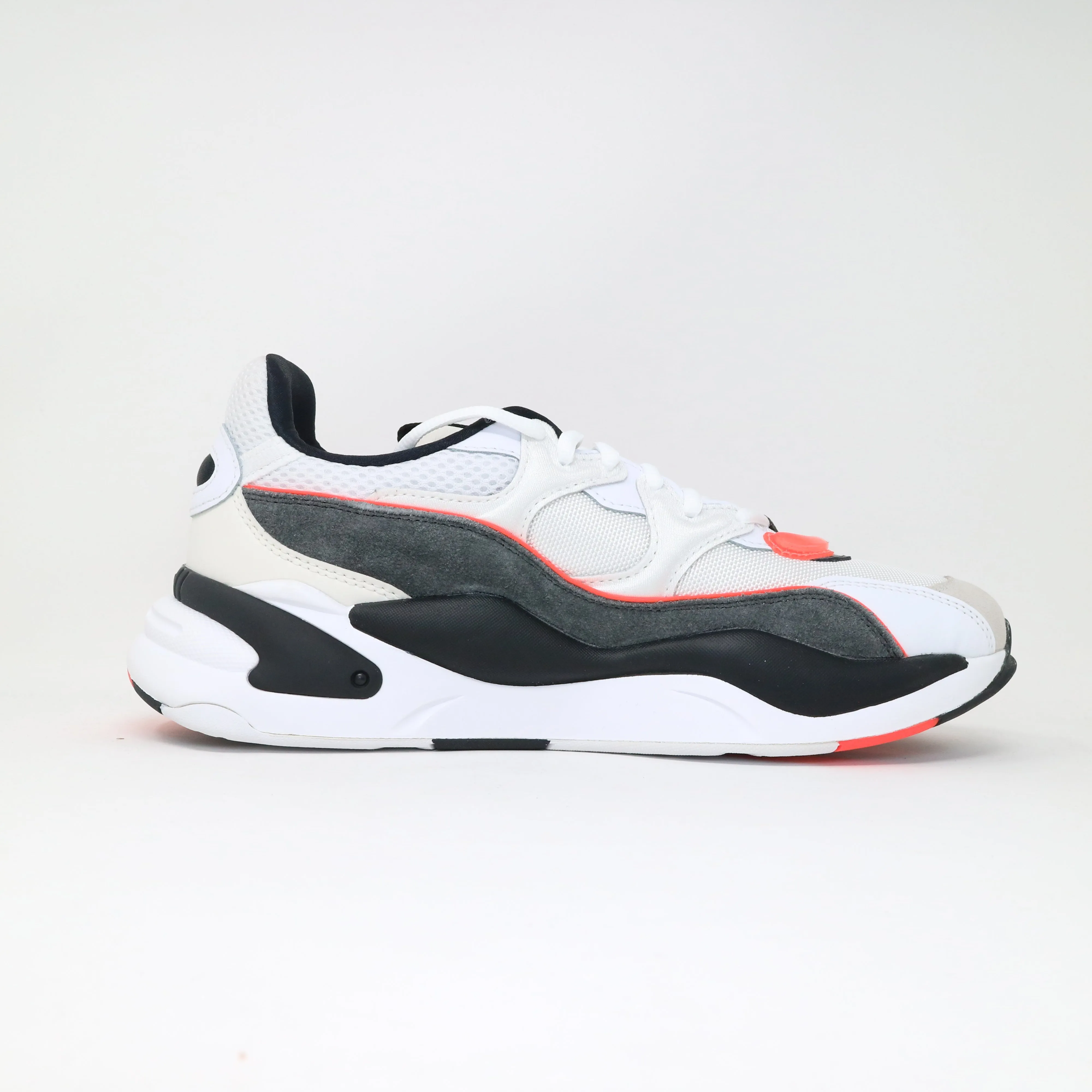 Men's Puma RS-2K Messaging - White Grey Angled-Heel
