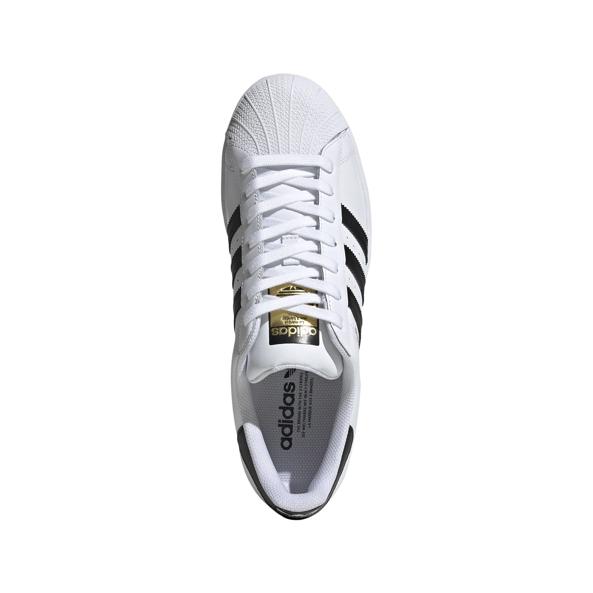 mesh construction ADIDAS Originals Superstar Men's Sneakers White / Black / Gold