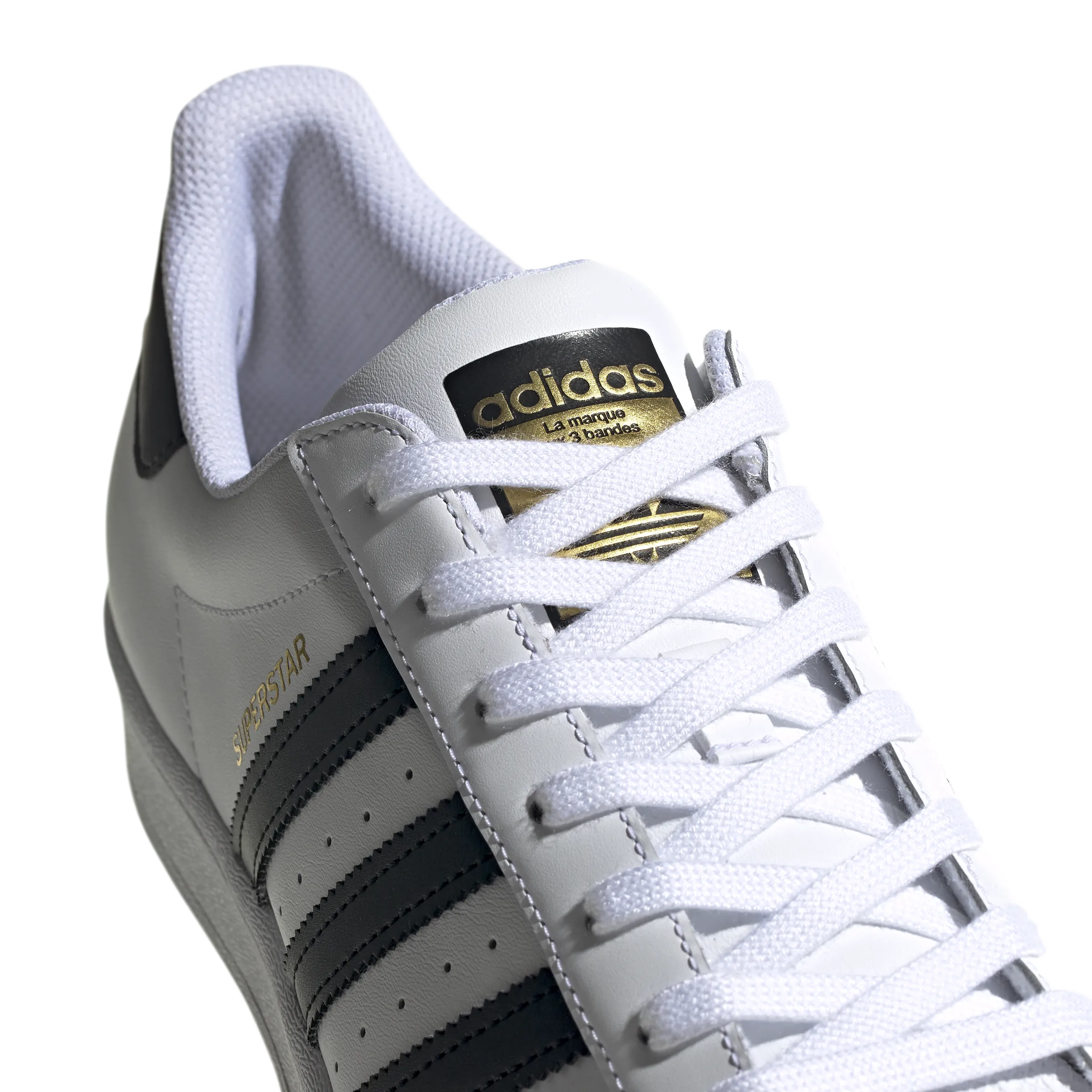 mesh construction ADIDAS Originals Superstar Men's Sneakers White / Black / Gold