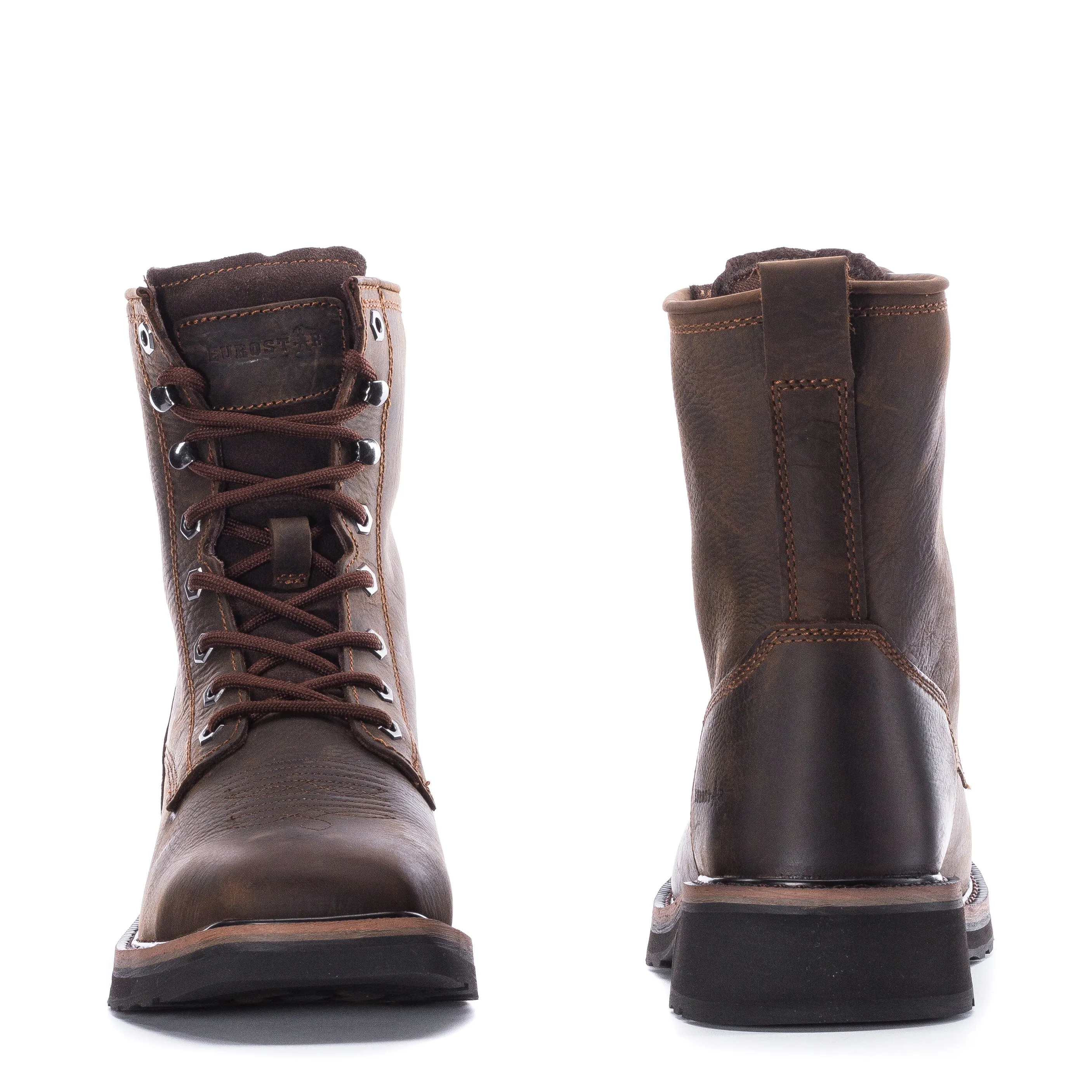 Metal-Heel Tuffy Square Lace Steel Toe - Mens