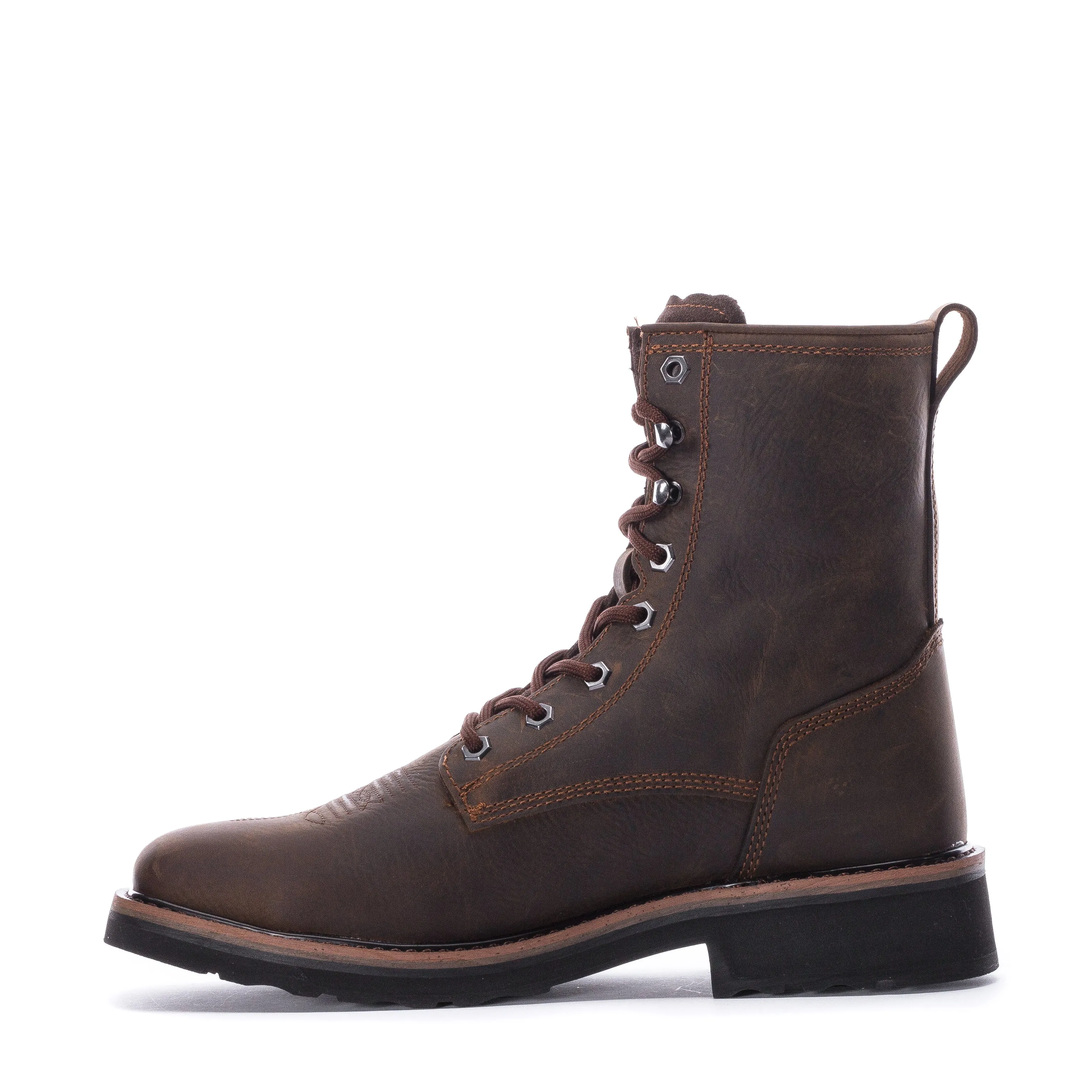 Metal-Heel Tuffy Square Lace Steel Toe - Mens