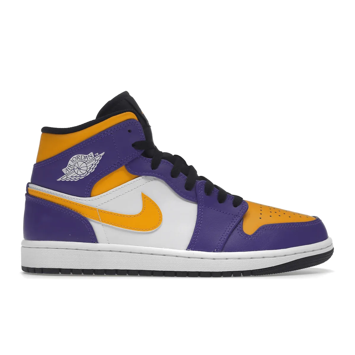 Air Jordan 1 Mid Lakers Sneakers Retro Design
