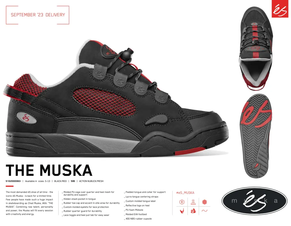 Modern Flair s Muska Shoe - Black/Red