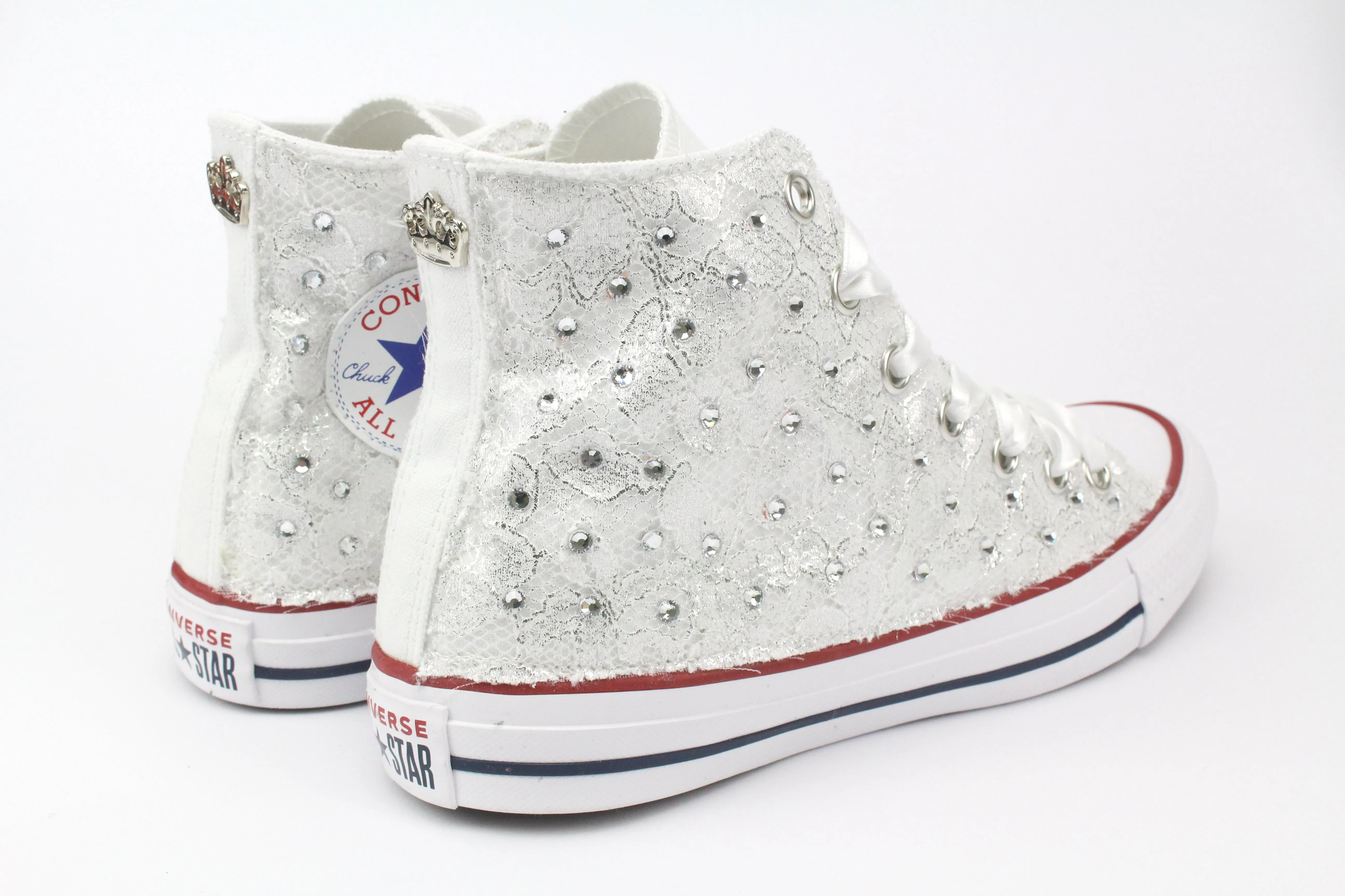 Modern Step Move Converse All Star Pizzo White & Strass Termo Cristal
